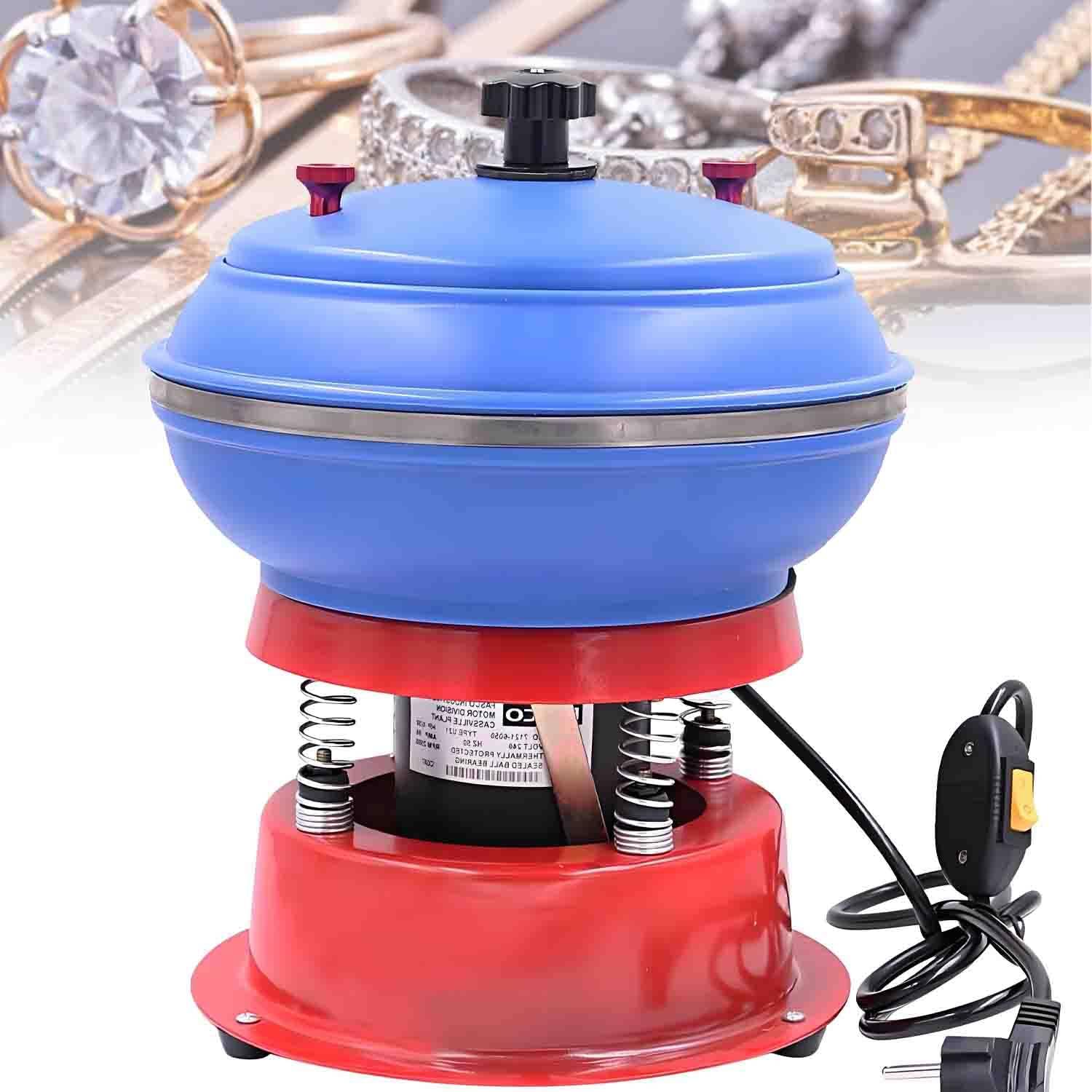 UORDBY Vibrating Polisher for Jewelry, Electric Vibratory Tumbler Bowl, Vibrating Polishing Drum Vibrating Bowl for Small Metal Parts Finishing, Deburring & Jade Polishing Tool
