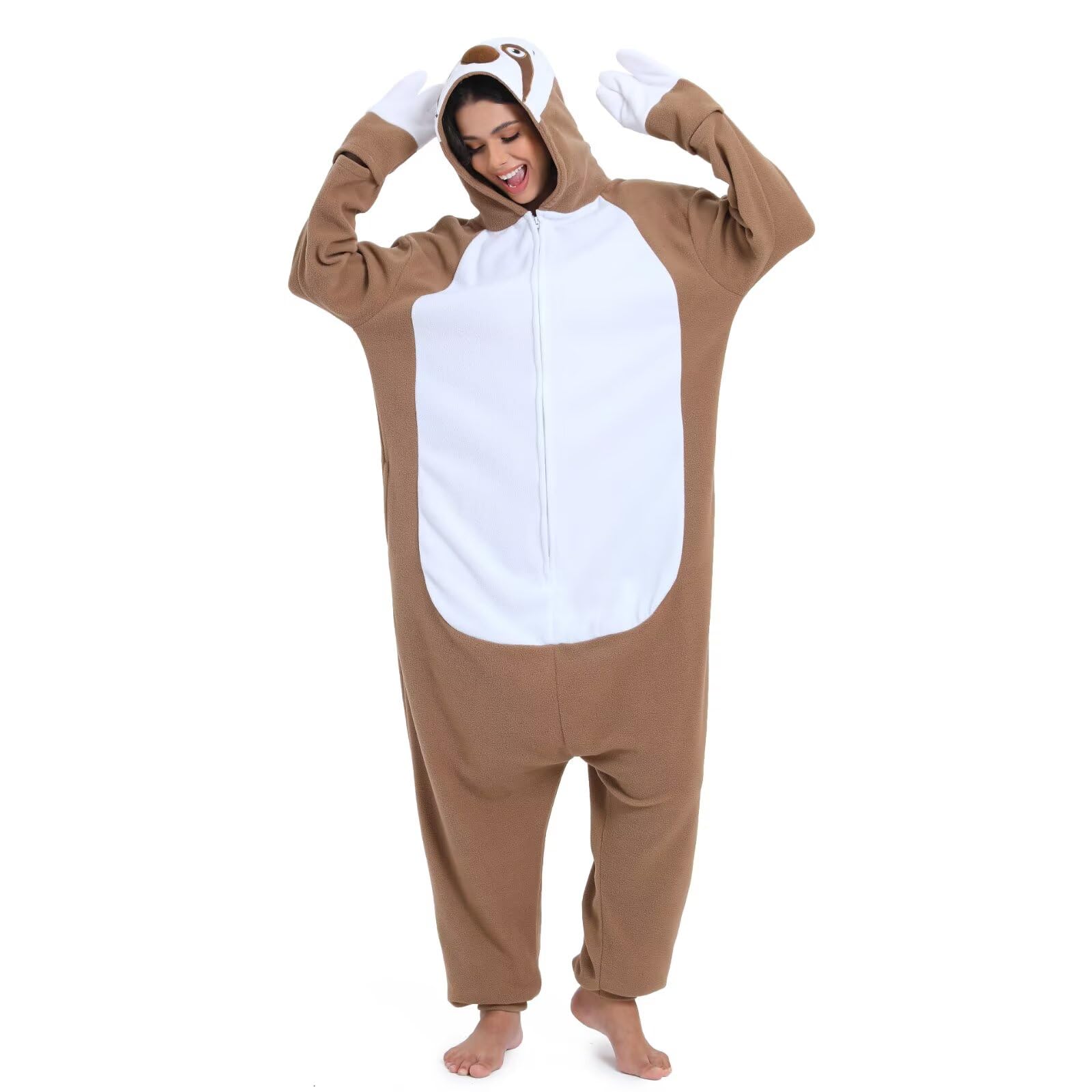 LBJR Erwachsene Cosplay Schlafanzug Tierkostüme Jumpsuit Onesie Nachtwäsche Overall Fasching Karneval Halloween Pyjama