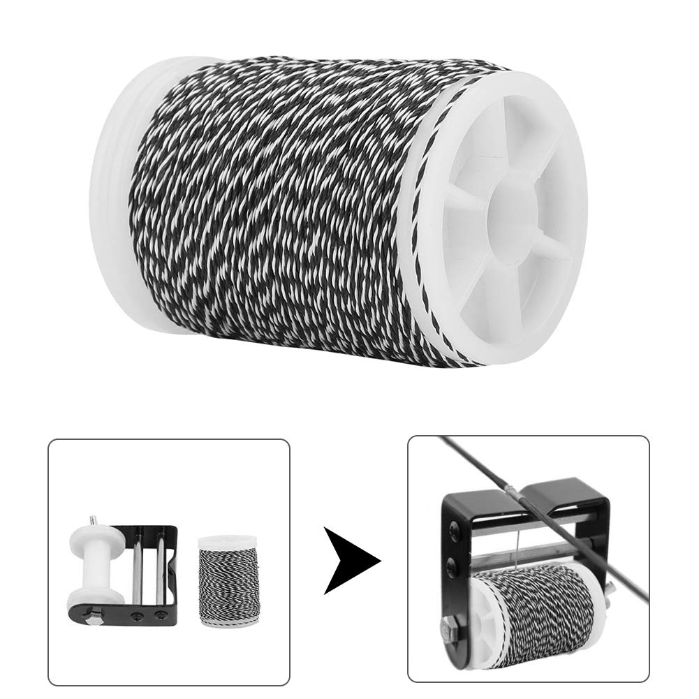 Corde En Arc Servant De Fil Et Corde En Nylon Durable Utilisation Pour Les Fournitures De Tir à L'arc Bowstring Convenant Au Sport En Plein Air(Noir&Blanc