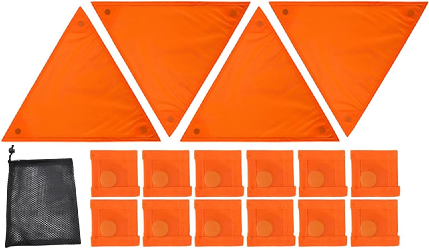 Orange Safety Panels Hunting Blind Accessories, 4PCS Blaze Orange Hunting Panel Waterproof, High Visibility Magnetic Security Patches with Drawstring Bag for Backpack Tent