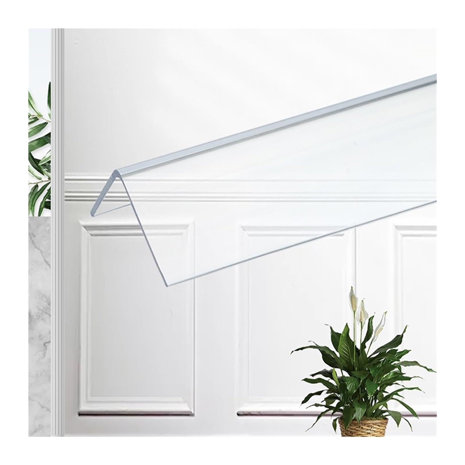 Protectores transparentes autoadhesivos para esquinas de pared que evitan que se descascarillen la pintura, desgarros y huellas dactilares, 102 x 1.2 pulgadas
