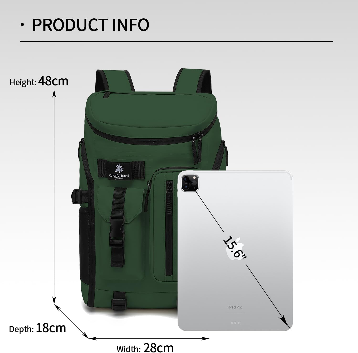 Kalesi Gym Duffle Tennis Bag Backpack 4-Way Waterproof with Shoes Compartment for travel Sport Hiking laptop (Forest green)