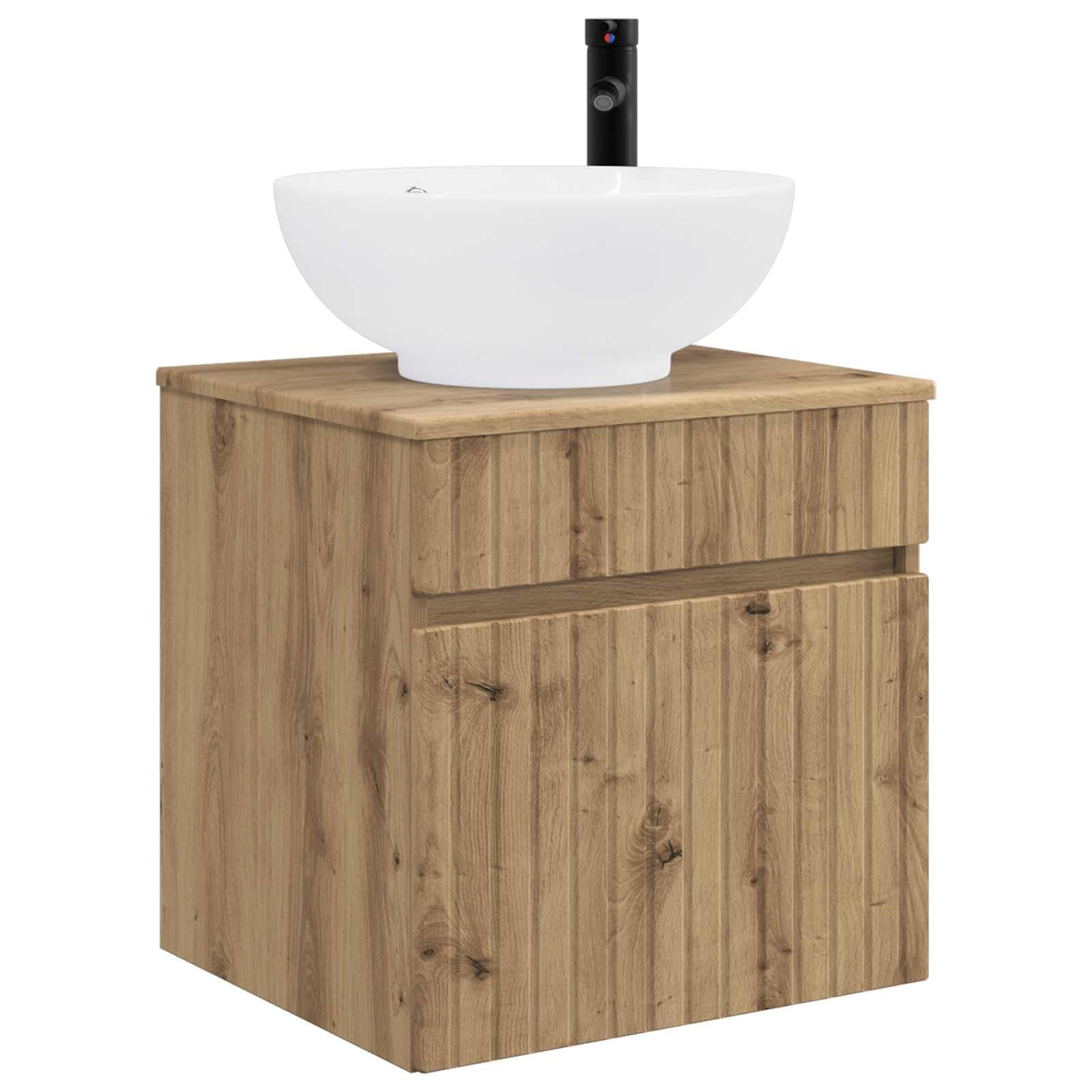 Vidaxl Artisanoak Wall-Mounted Sink Vanity Artisan Oak 49 X 44.5 X 66.5 Cm,