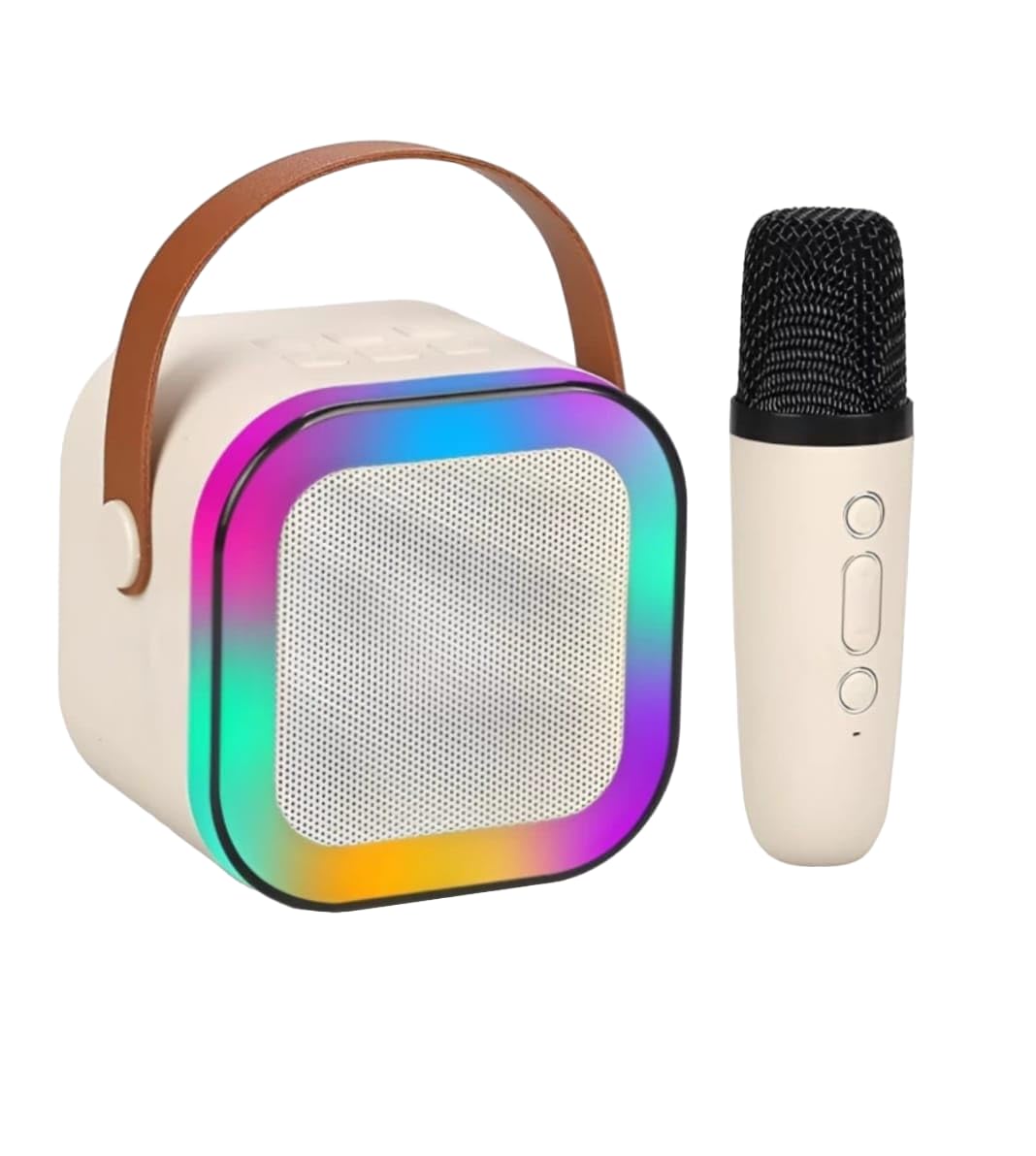 Magicwand K12【USB-C-Charging Biege 1 Mic】 Kids Karaoke Microphone Wireless Bluetooth Speaker with RGB LED Lighting for Kids (B0D5TVWCZW) Amazon Price History, Amazon Price Tracker