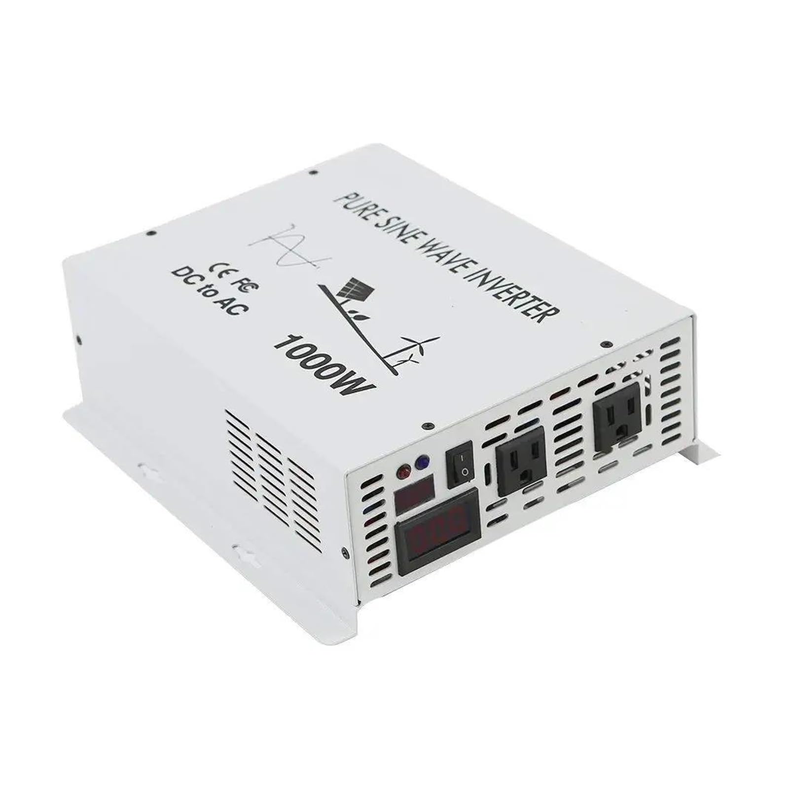 Convertitore Convertitore Corrente 24V 220V Generatore Pannelli Solari Batteria Convertitore Tensione DC-AC Da 12V/48V A 110V.120V/230V/240V 1000W Inverter A Onda Sinusoidale Pura(24V,110V_FRANCE)