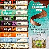 Goumet Box Bio Schokoladenriegel| Bio&Vegan| bio Schokolade| Veganer Schokoladenriegel| vegane Schokolade (9 Stück)