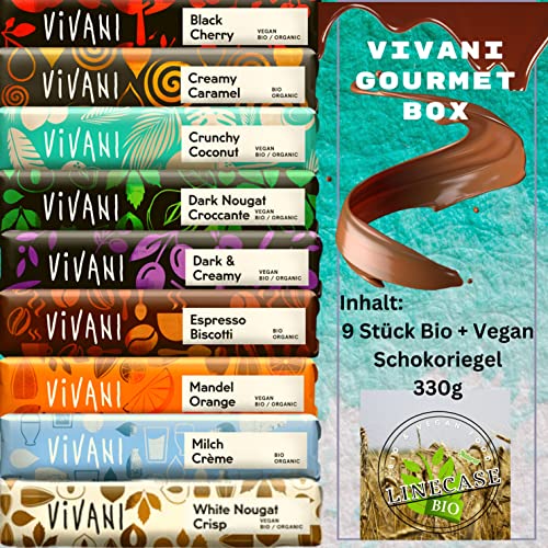 Goumet Box Bio Schokoladenriegel| Bio&Vegan| bio Schokolade| Veganer Schokoladenriegel| vegane Schokolade (9 Stück) Cover