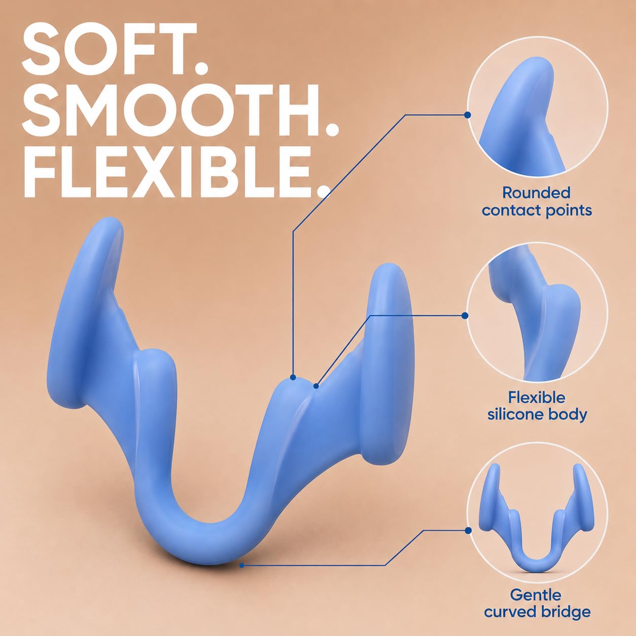 Nasal Dilator for Nose Breathing, 3 Sizes Reusable Nose Opener for Sleeping, Anti Snoring Device, Comfortable Nose Clips for Men Women, 3 Pieces, Nasal dilators for Breathing — Amazon image 2