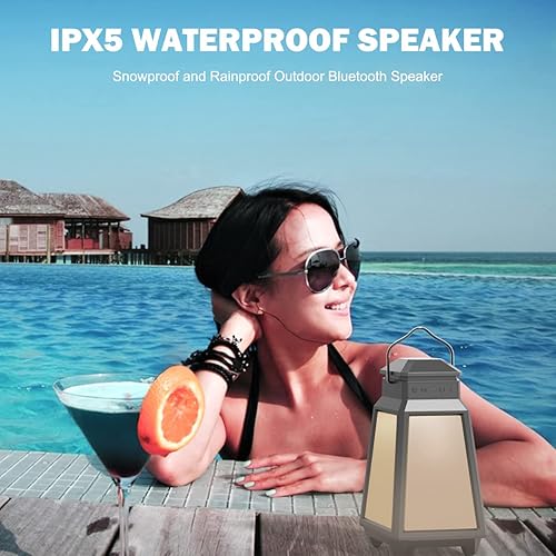 Miniatura 6 de Inwa Altavoces Bluetooth para exteriores, sincronización de altavoz inalámbrico hasta 100 altavoces, IPX5 impermeable, espectáculo de luz impulsado