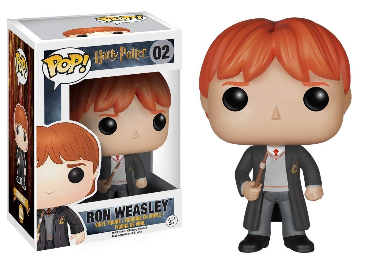 Amazon.com: Funko Pop! Movies: Harry Potter - Ron Weasley #02 Vinyl Figure  (Bundled with Pop Box Protector Case) : Toys & Games