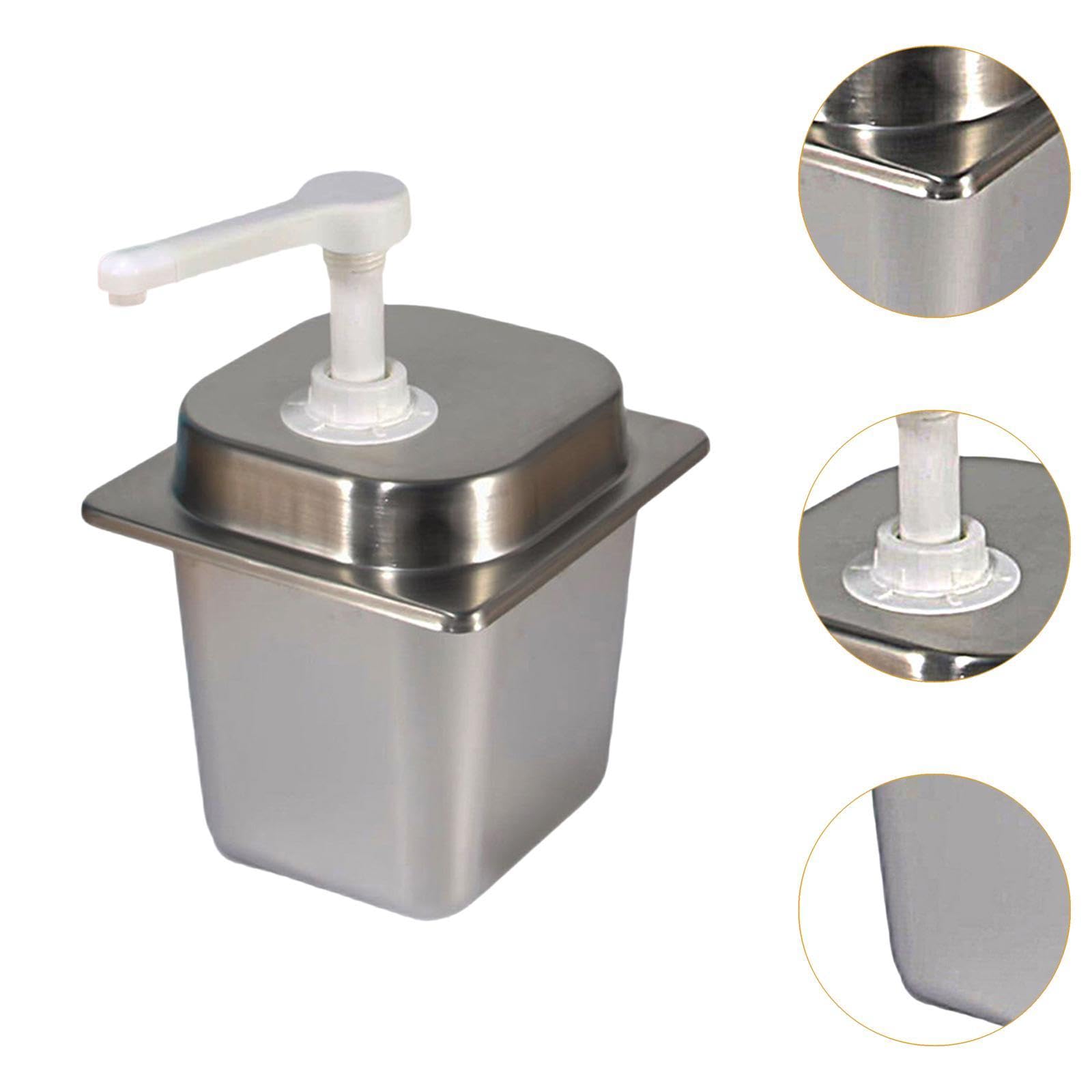 Botella con Dosificador de 2,3 L para Salsas Y Condimentos, Dispensador Manual para Cocina Y Bar, 10cc