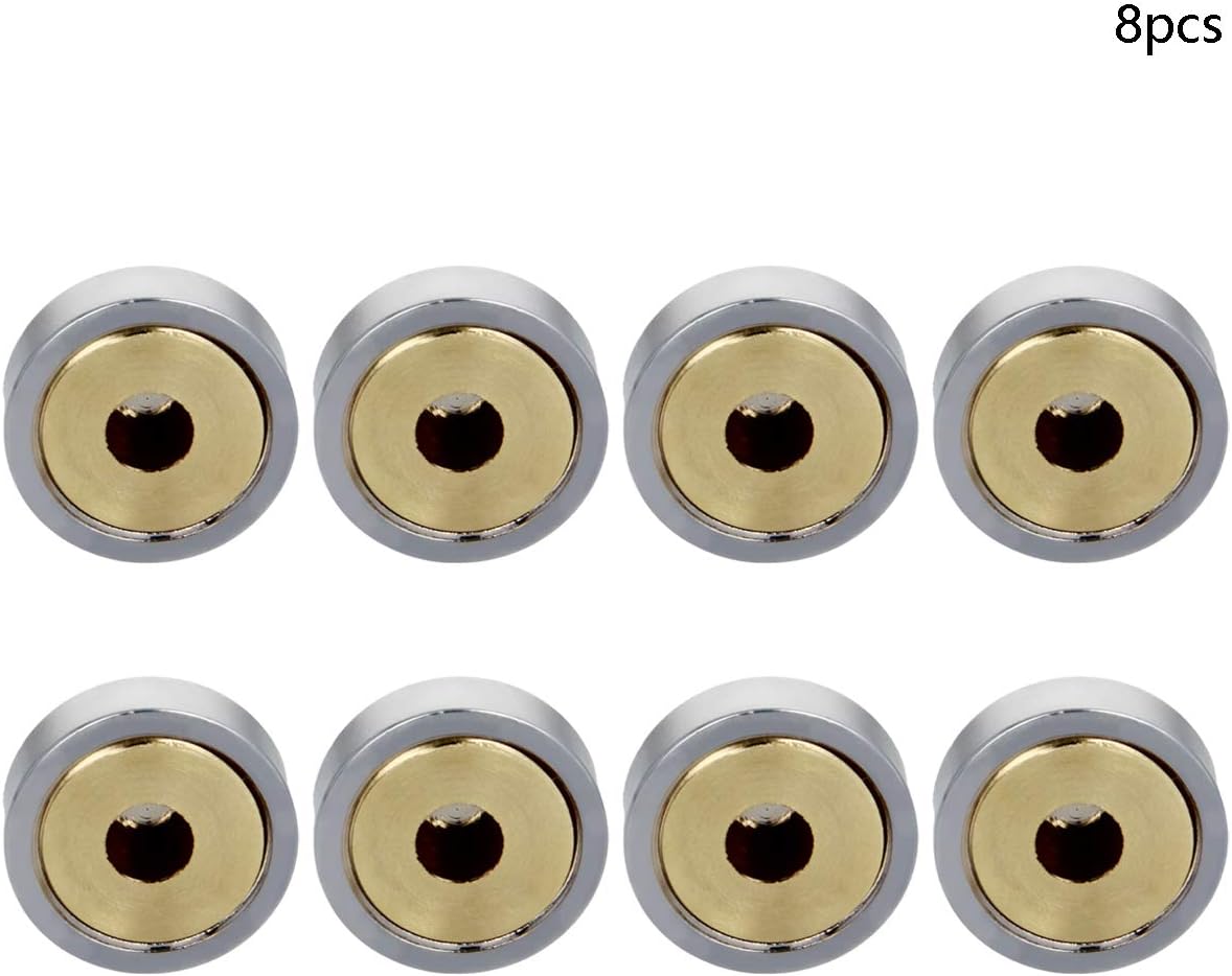 Mirror Screws，Chrome Screws， 25mm/0.98"" Stainless Steel Mirror Screw Cap Cover for Decorative Mirror and Sign/Advertising Hardware, Gold Bevel8PCS (Color : Bright Silver, Size : 20mm)