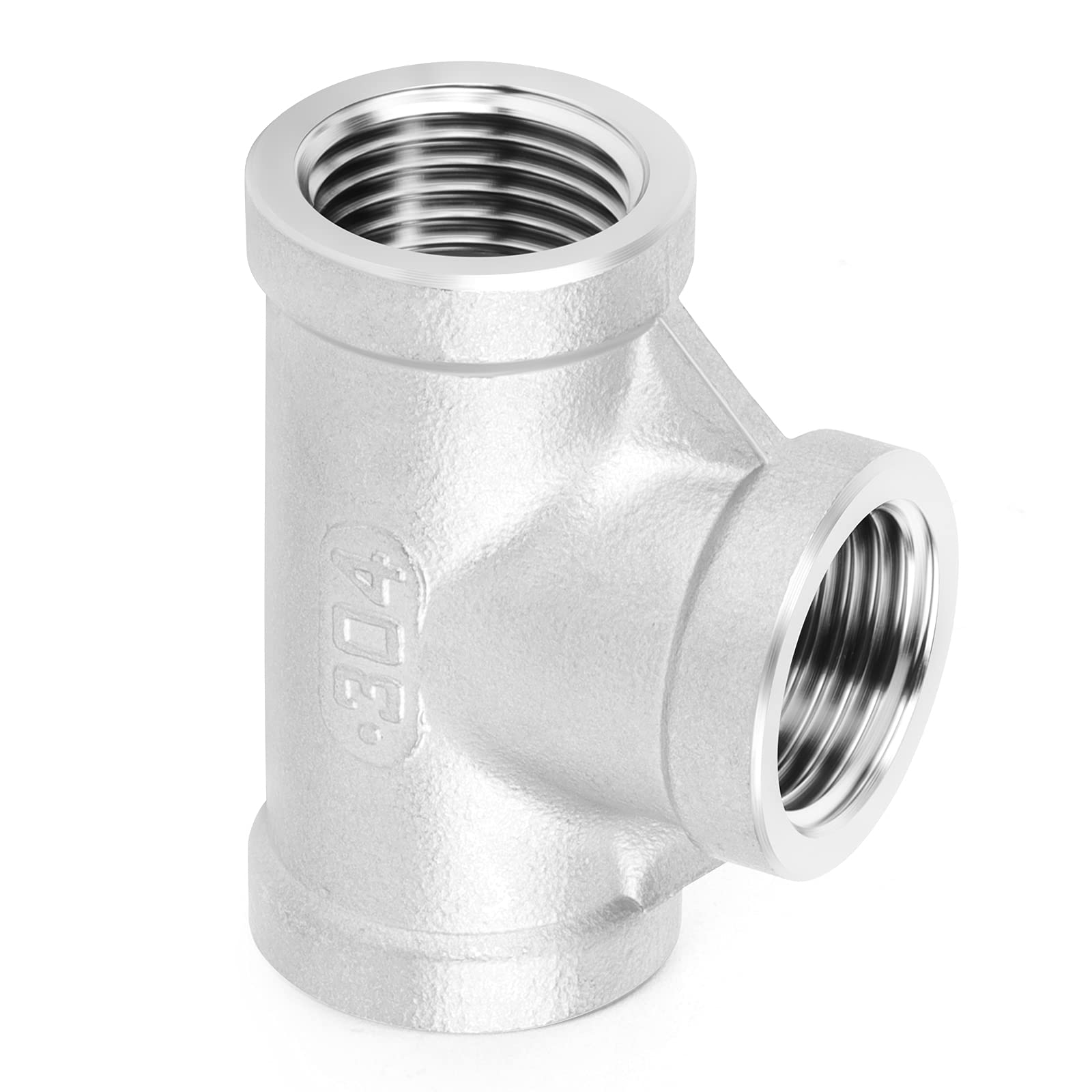 2 Pezzi Raccordi per Tubi a T Femmina BSP a 3 Vie 1" x 1" x 1" in Acciaio Inossidabile 304