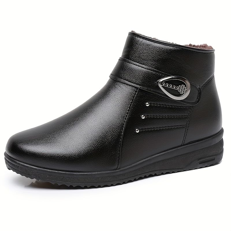 Soft-Soled Winter Boots for Middle-Aged Elderly Women Thick Warm Comfortable Short Shoes for Grandmothers