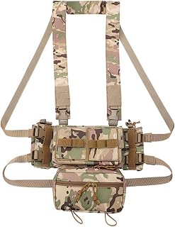 JHOOLE Outdoor tactical apron multi-functional sports chest hanging quick-drying waterproof nylon camouflage vest military fan training clothes (Color : Camouflage, Size : 1)