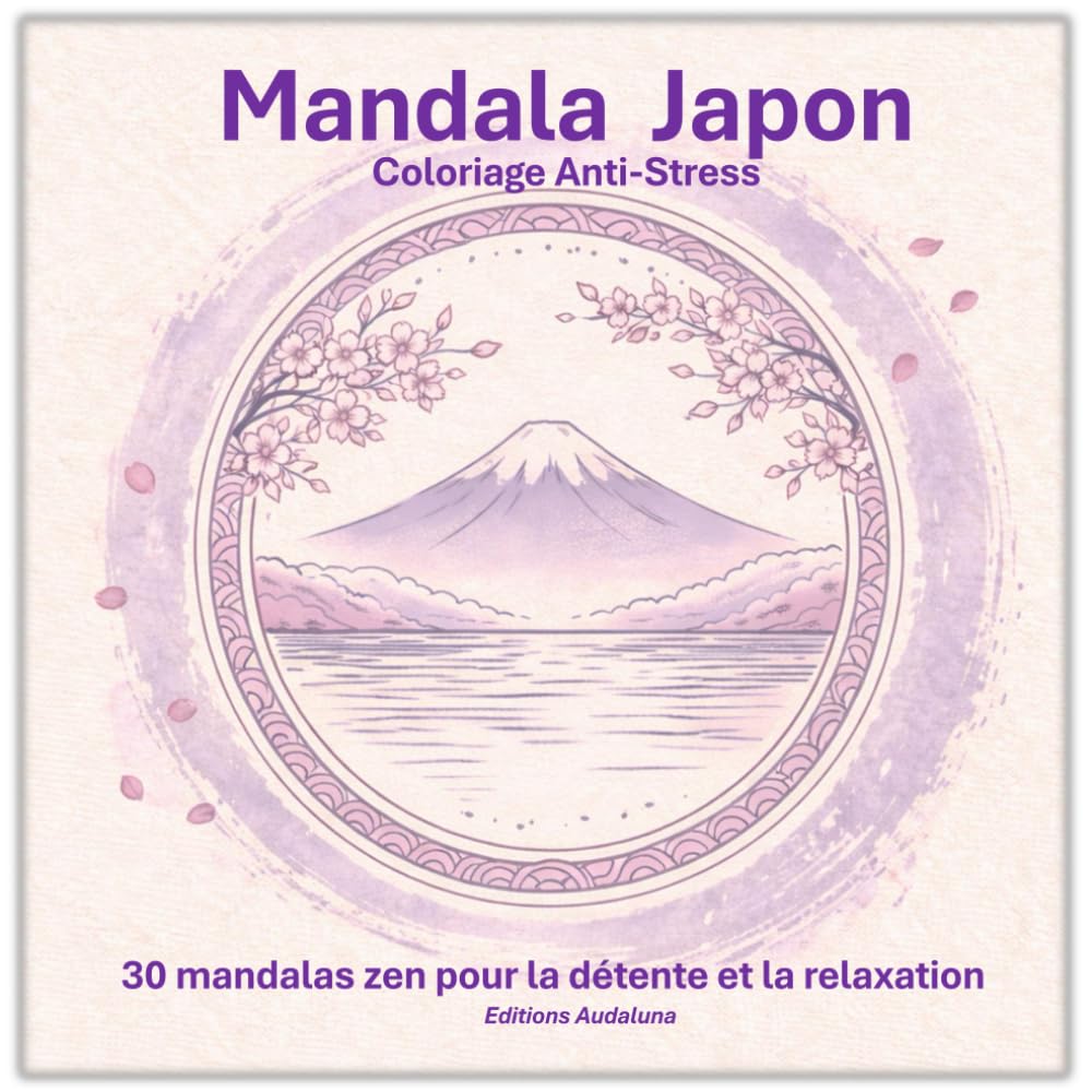 Mandala Japon – Coloriage Anti-Stress: 30 mandalas zen pour la détente et la relaxation (Mandalas Anti-Stress & Bien-Être – Audaluna)