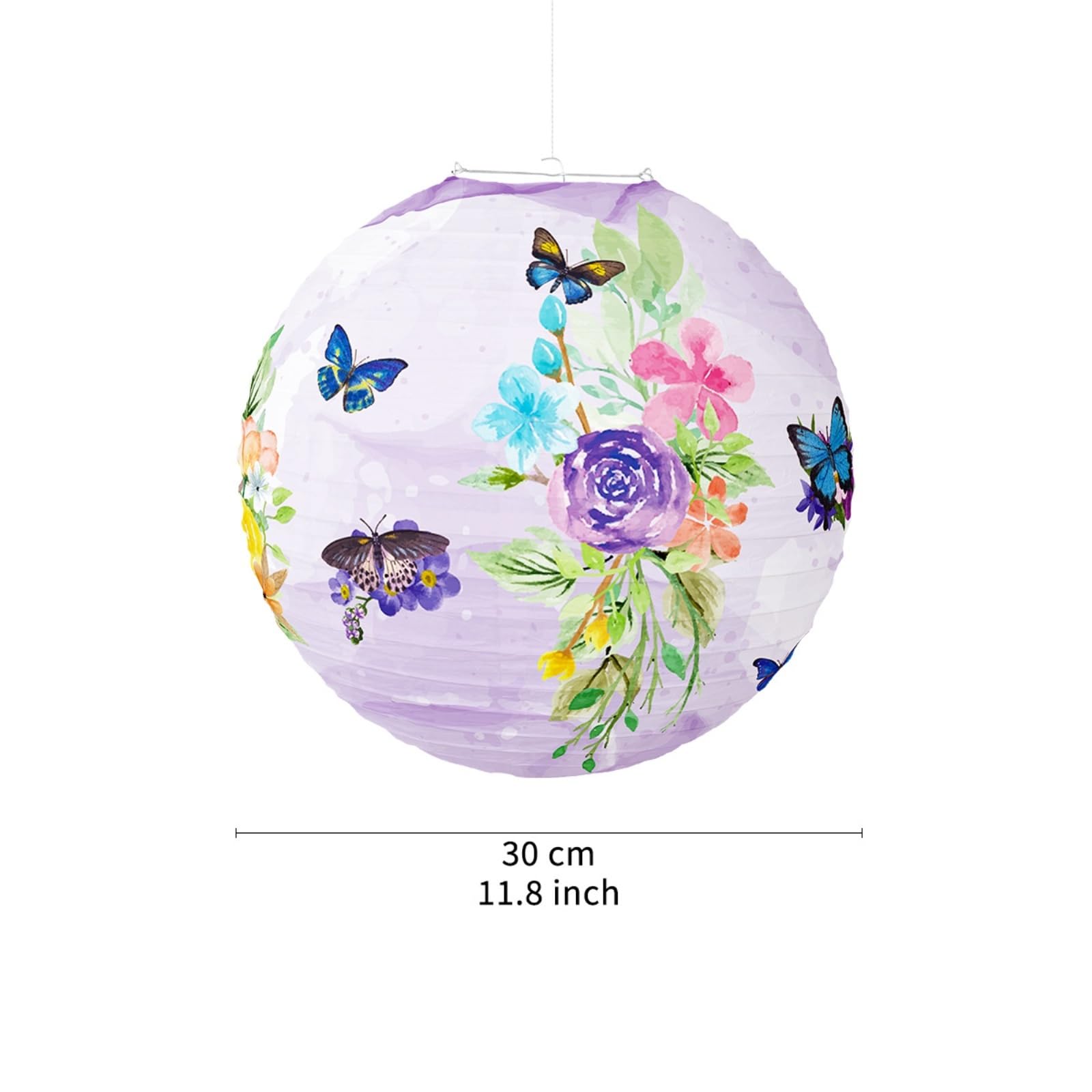 Papierlaterne Laterne 8 Stück Schmetterlings- Und Blumen-Papierlaternen for Sommerpartys, Teepartys Hochzeiten Hochzeit(Pink)