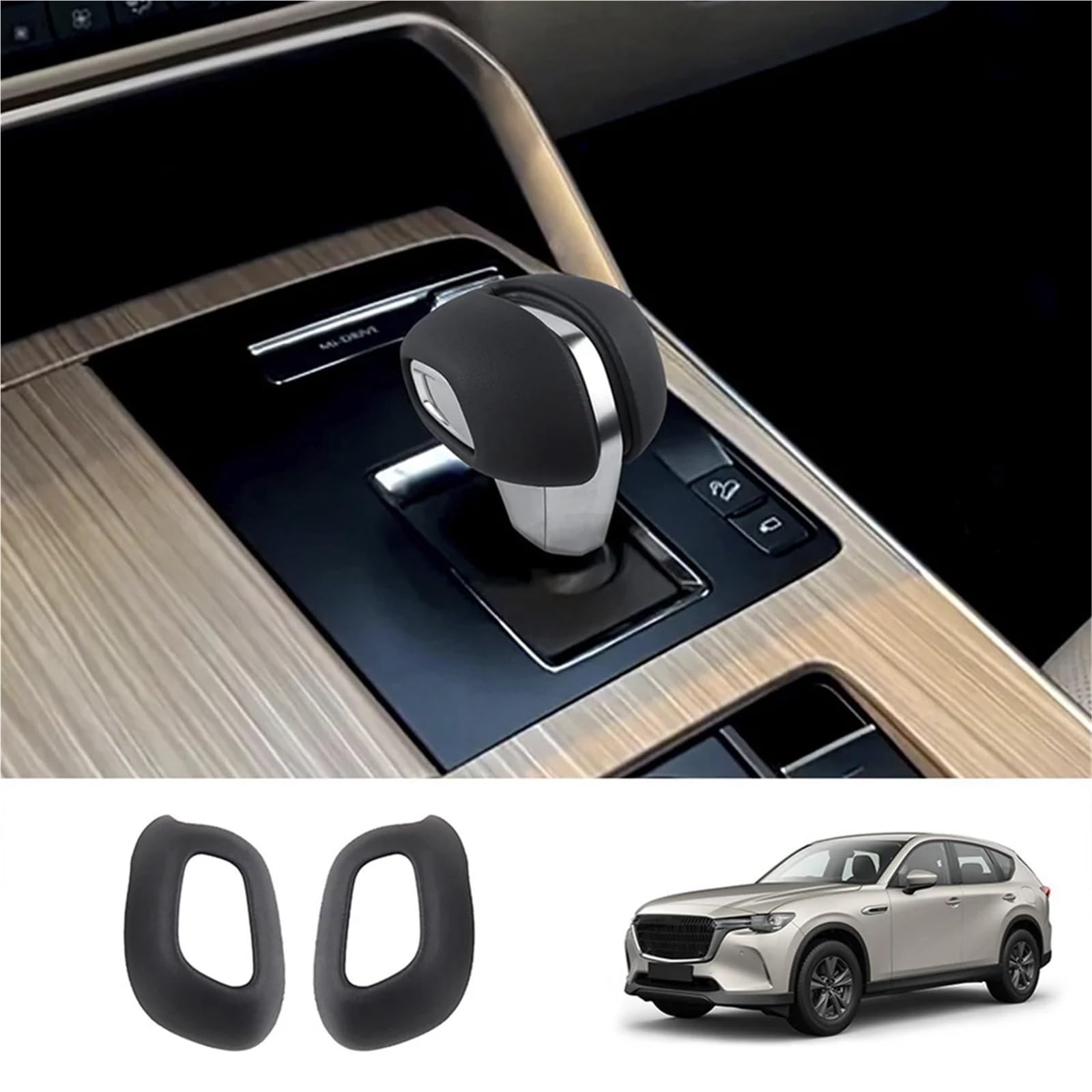 Uchwyt zmiany biegów samochodu przyciski pokrywa naklejki gałka zmiany biegów tapicerka dla Mazda CX-60 CX60 2022 akcesoria do wnętrza samochodu ZYSFSH