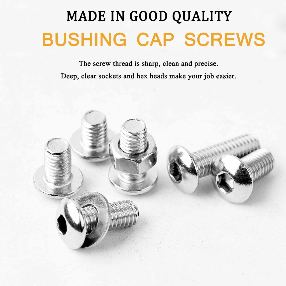 M3 M4 M5 M6 Pan Head Screw Bolts and Nuts Set, 900Pcs 304 Stainless Steel Head Machine Screws and Nut Assortment Kit