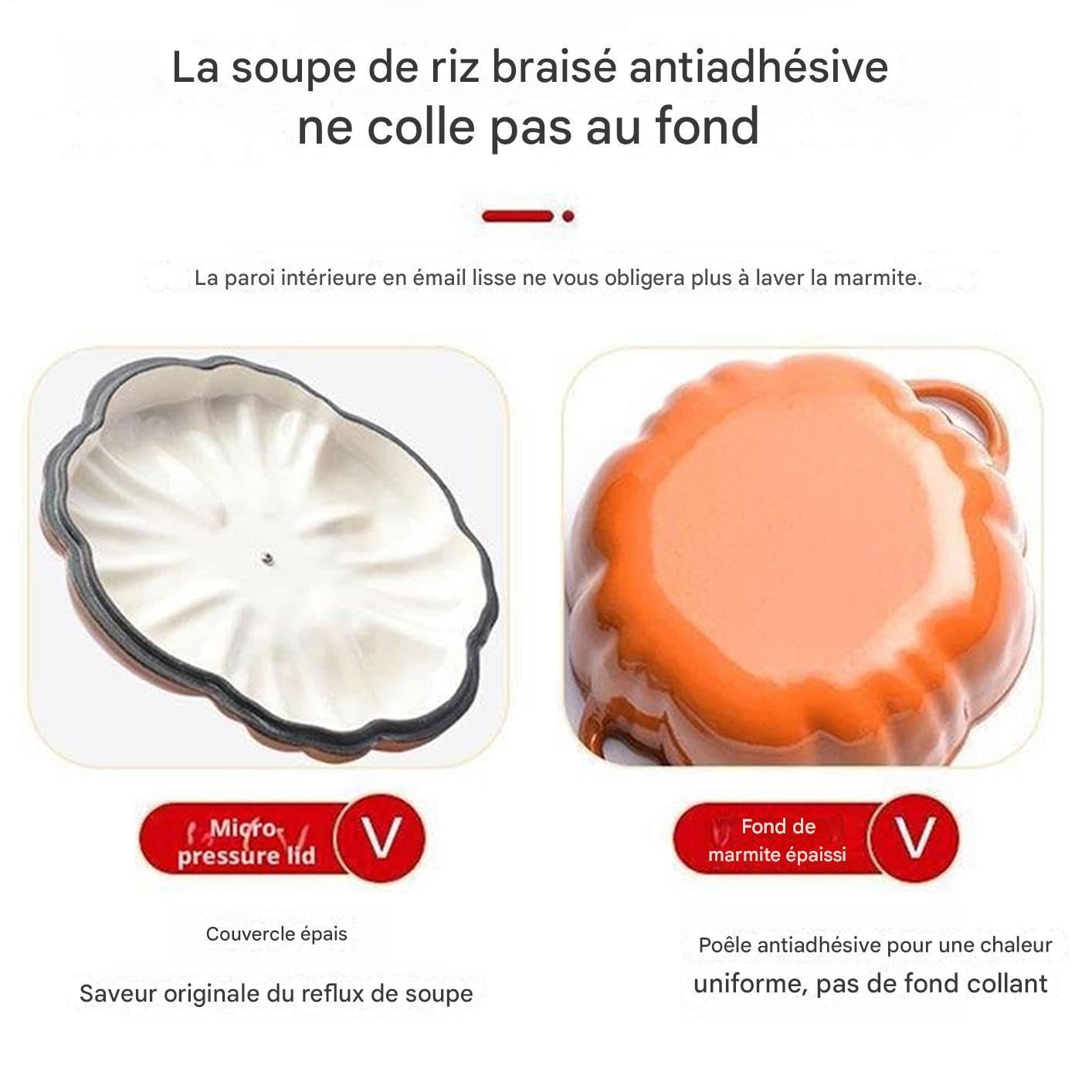 Casseruola per cuocere a fuoco lento,Design Ghisa Smaltimento Vaso Dutch Oven | Anti-Adesivo per Forno Cottura Arrostire Bollire Cuocere in scatola