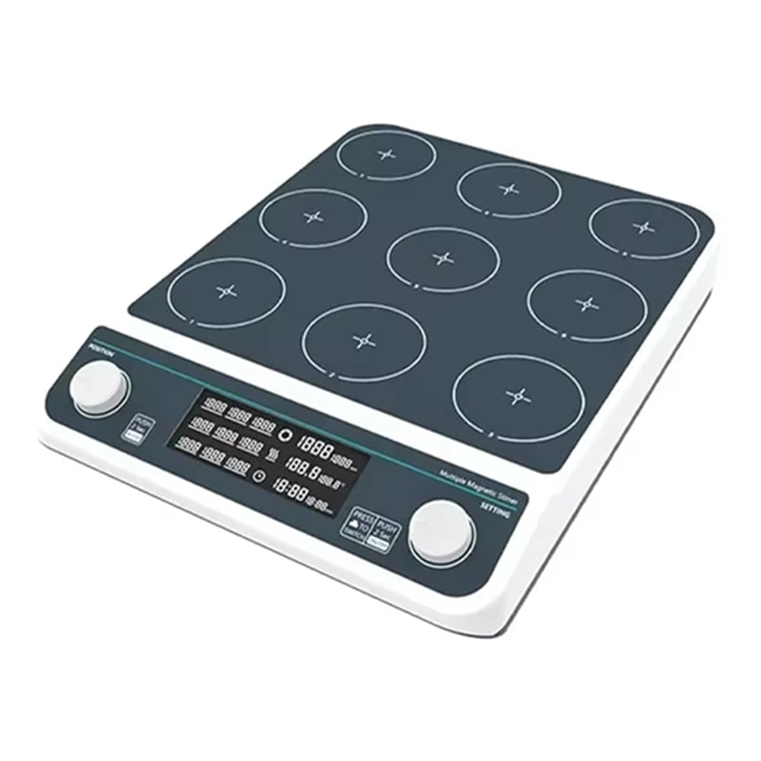 VILA SMO Lab Multi-position Magnetic Stirrer, Magnetic Stirrer With Led Display, With Sync/async Control, Led Display, 50-1500rpm Speed & Timer (1min-19h 59min), Stir Bar Included For Lab 9