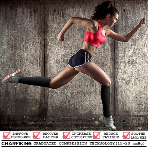 Image of Compression Socks (7 Pairs), 15-20 mmhg is BEST Graduated Athletic & Medical for Men & Women, Running, Flight, Travel, Nurses, Pregnant - Boost Performance, Blood Circulation