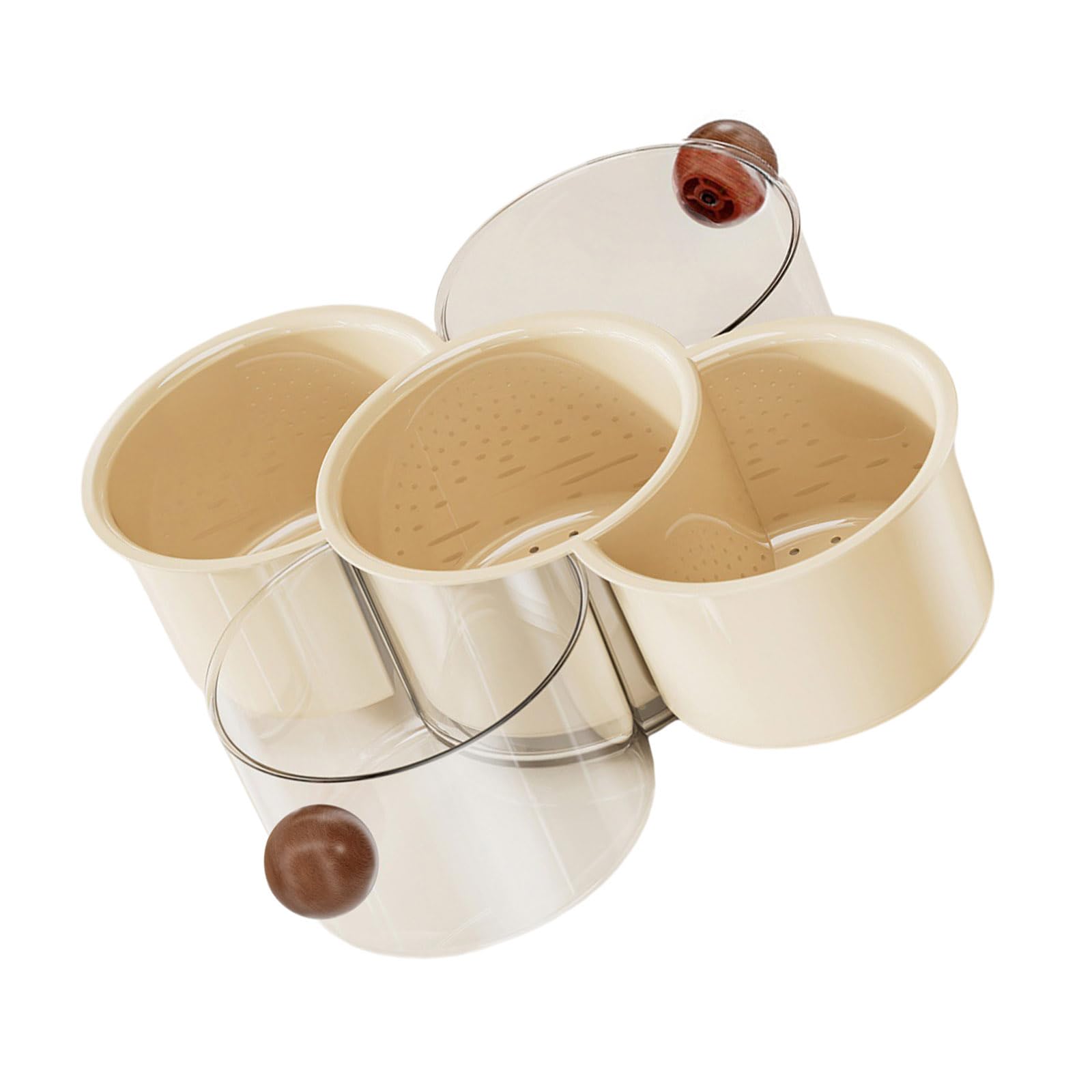 Multifunctional Twisting Snacks Holders with Stable Construction and Easy Cleaning Features for Daily Needs Multiple Compartment Tray