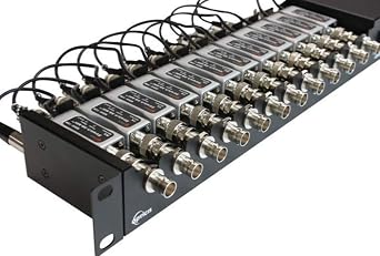 BR-310 Dual-Power 19" 1U Multi-SDI Extender Mounting Power Supply Frame for 3G-SDI Extenders, Adopts Up to 12 Units of 3G-SDI Extenders, ST Fiber Connection On The Front and SDI BNC Connector