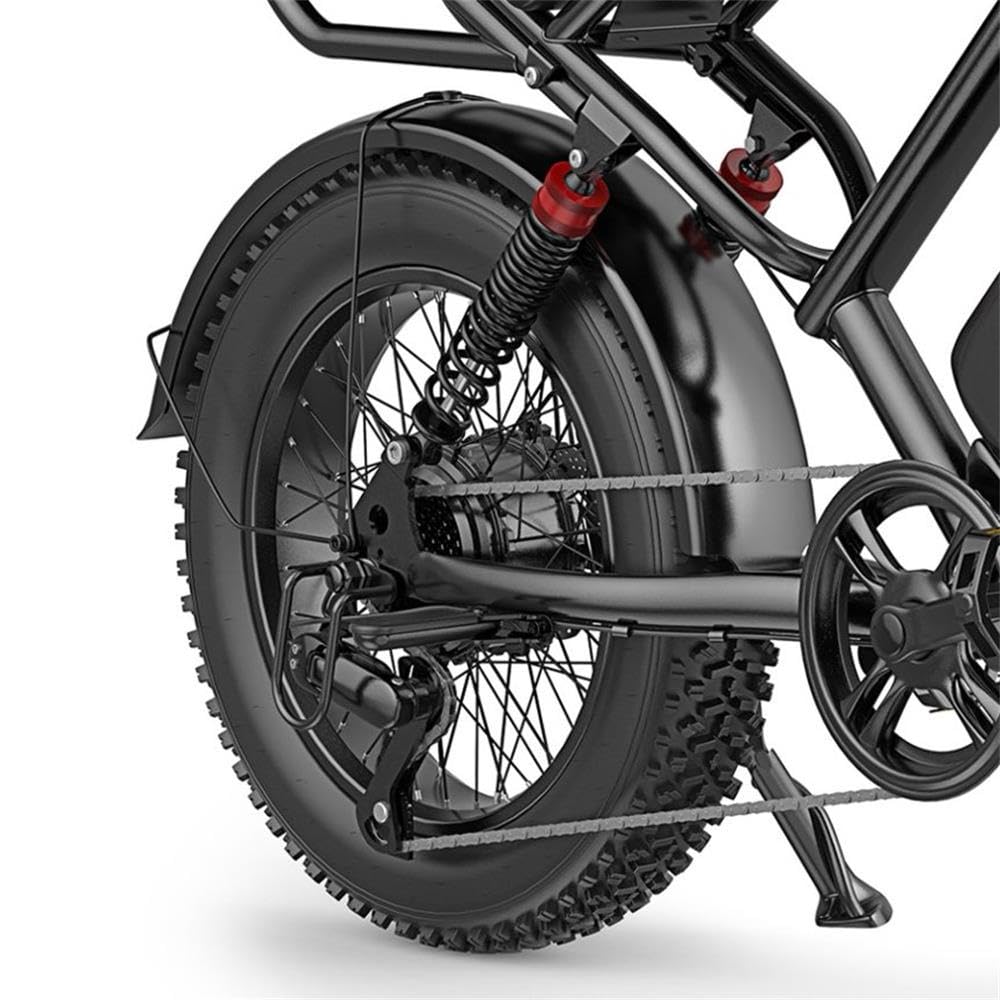BK20 Bicicletta elettrica per adulti, batteria rimovibile da 48 V e 20 Ah, pneumatici larghi 20 x 4,0 pollici, autonomia 50-100 km, doppio freno a disco, sospensioni complete, 7 marce