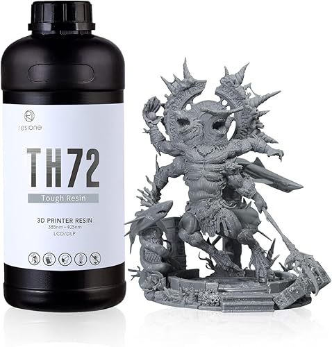 RESIONE - Resina de impresora 3D TH72 - Resina flexible resistente para una resistencia duradera y un alto alargamiento, ideal para impresión 3D