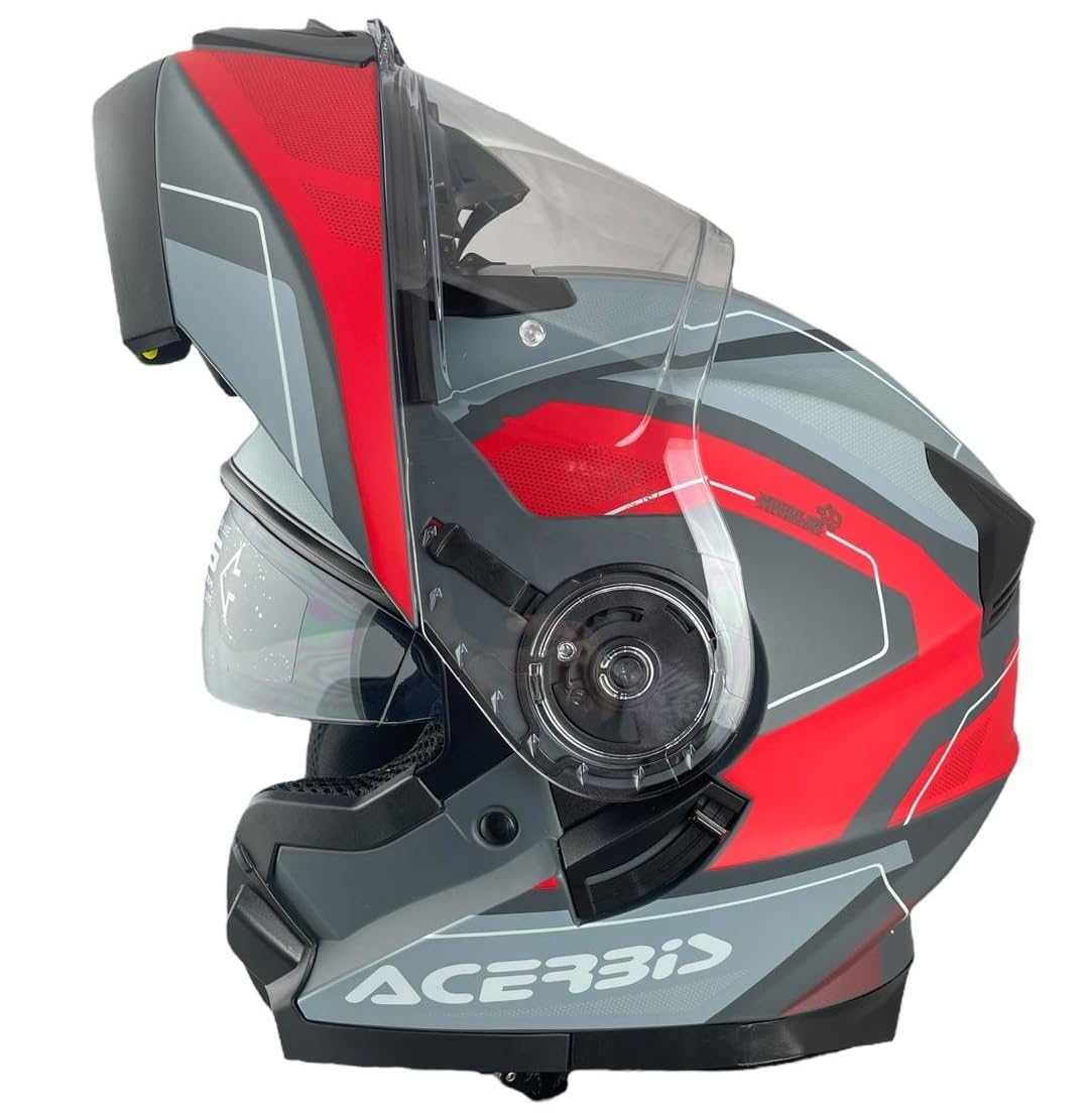 Casco Modular ACERBIS SEREL Rojo y Gris 22-06 (XL 61/62)