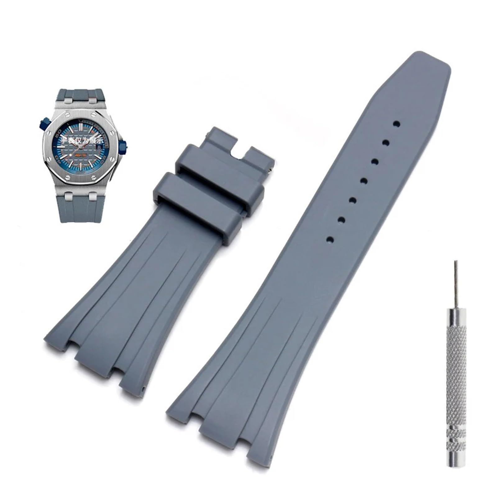27 mm gumowy pasek do zegarka AP 15703 26470SO Royal Oak Offshore męski sportowy pasek do zegarka