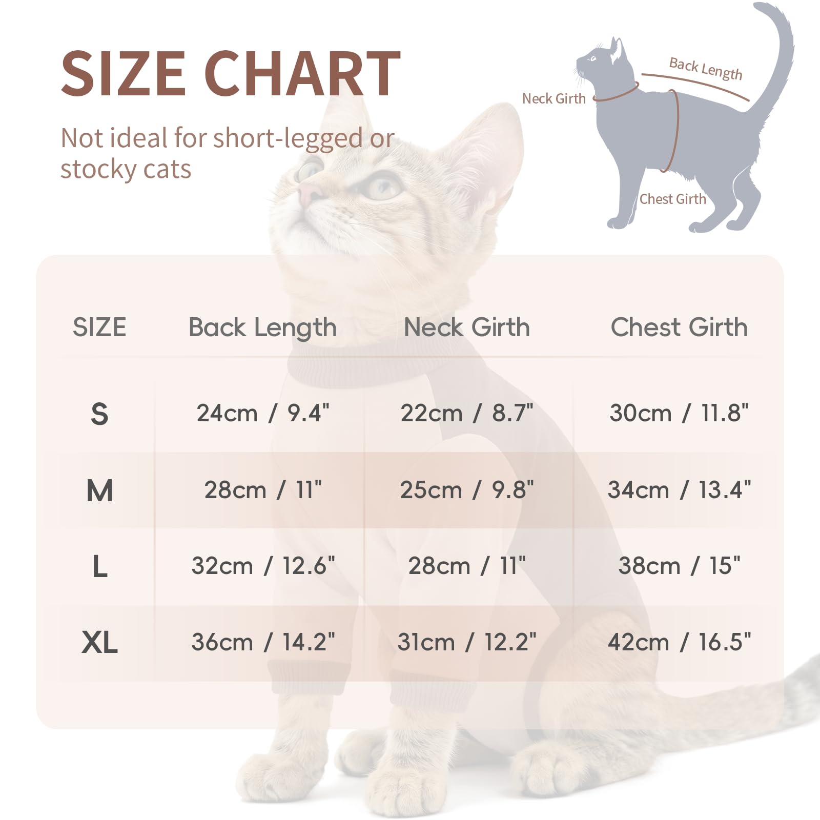Combinaison Chat après Chirurgie Coton, Body Chat Anti Léchage Doux et Élastique, Vêtement de Protection Plaies Abdominales avec Manches Longues, Fermeture Scratch Facile à Enfiler, Rose poudré XL