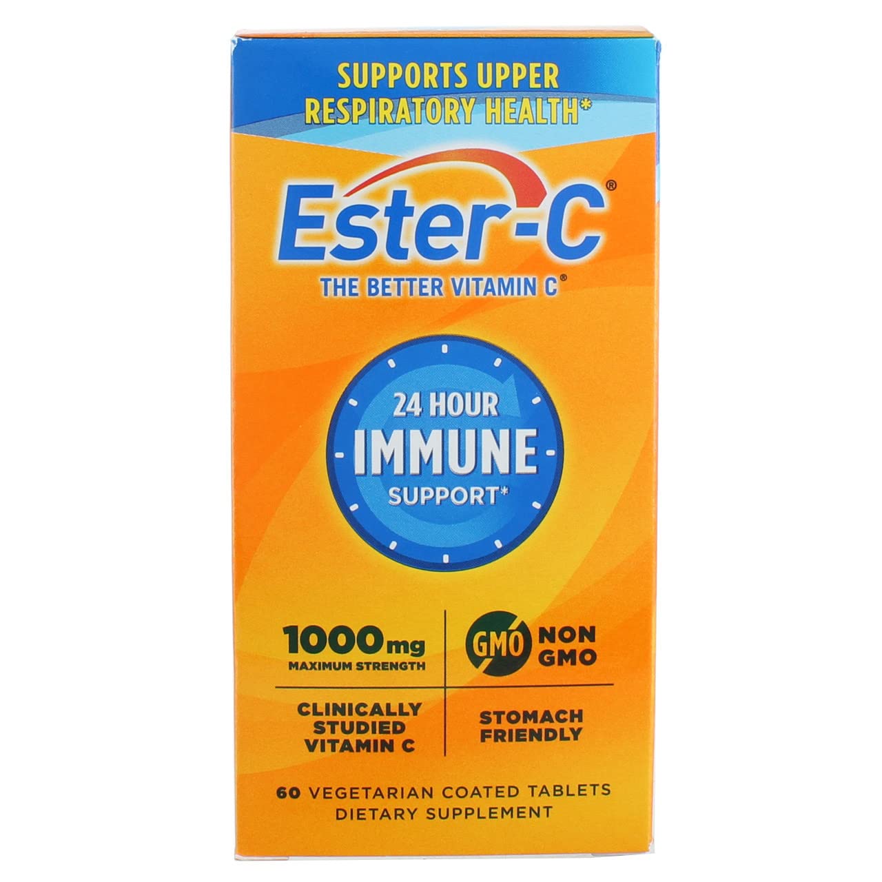 Ester-C 24 Hour Immune Support 1000 mg Maximum Strength Vegetarian Tablets - 60ct, Pack of 3