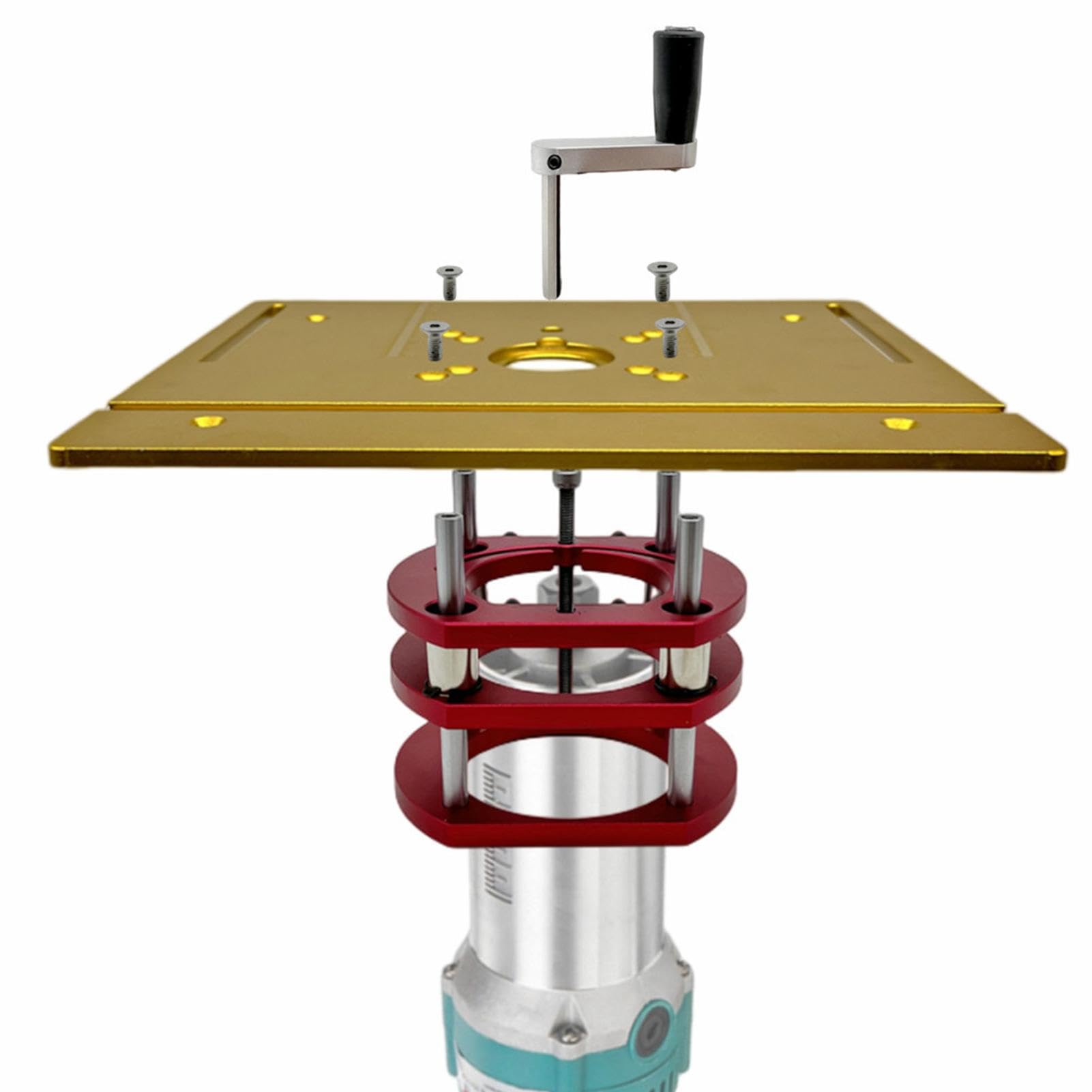 Kit de elevación de enrutador, Kit de enrutador de metal de | enrutador - Base de placa de inserción de mesa de fresado de madera,Kit de elevación de fresa de mesa de fresado