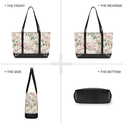 Miniatura 3 de Japón Cherry Blossom Summer Flowers bolsas de computadora profesionales para computadoras portátiles con cremallera libro tote para enfermeras