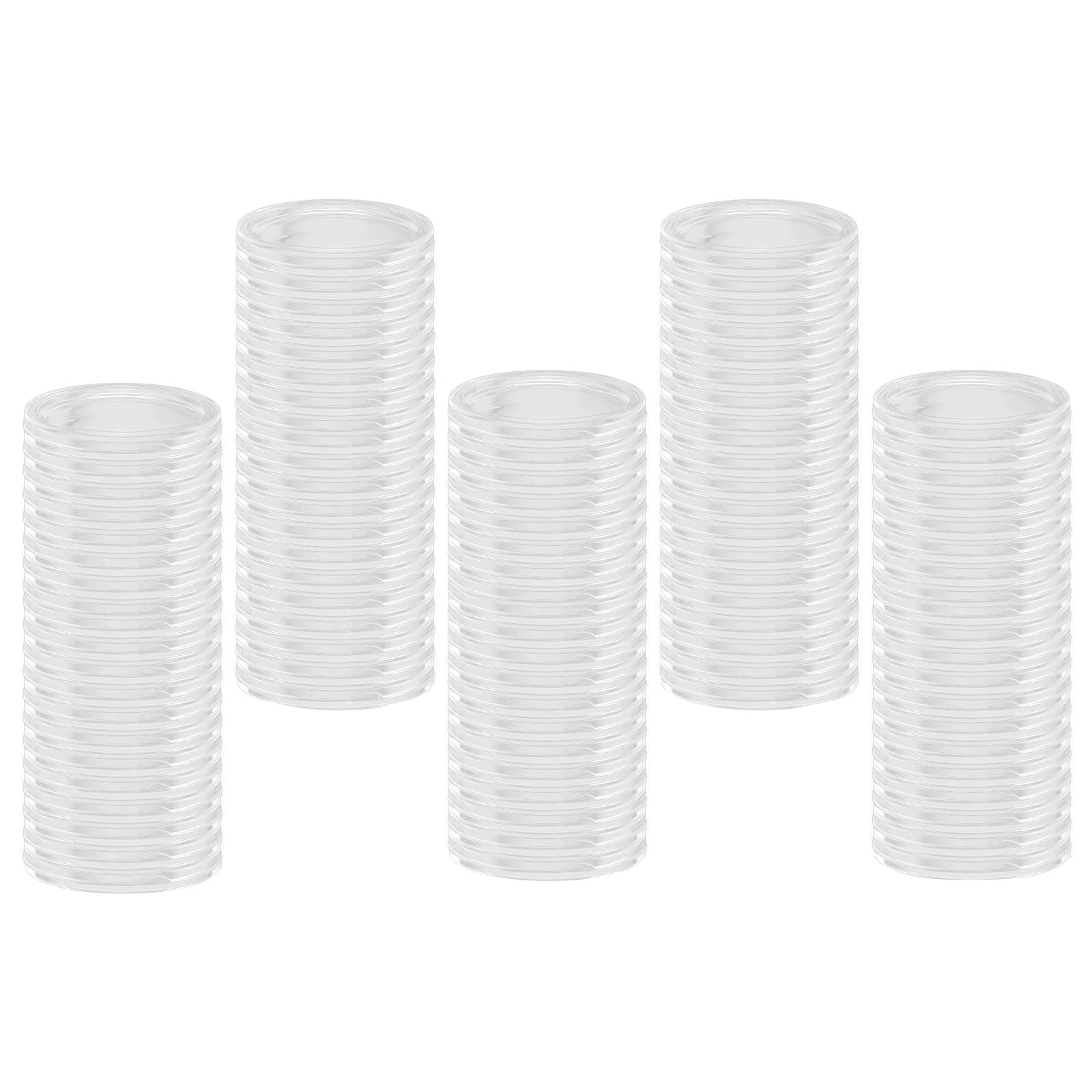 hogtnd 100pcs Coin Capsules 40mm Silver Container Storage Box Organizer for Collection Supply Protective Case