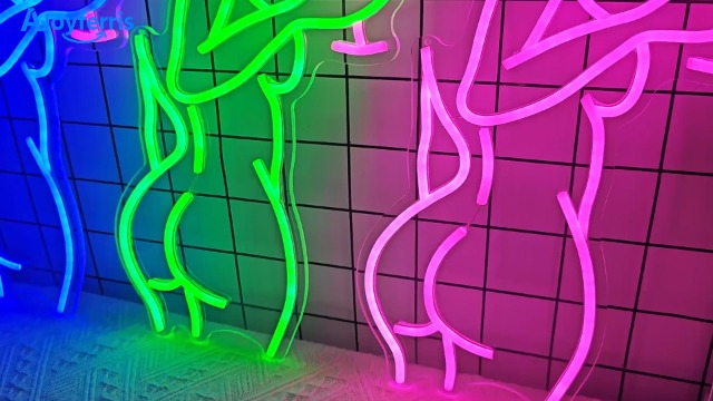 Ajoyferris Lady Back Neon Sign Dimmable Led Lady Sign Neon Woman