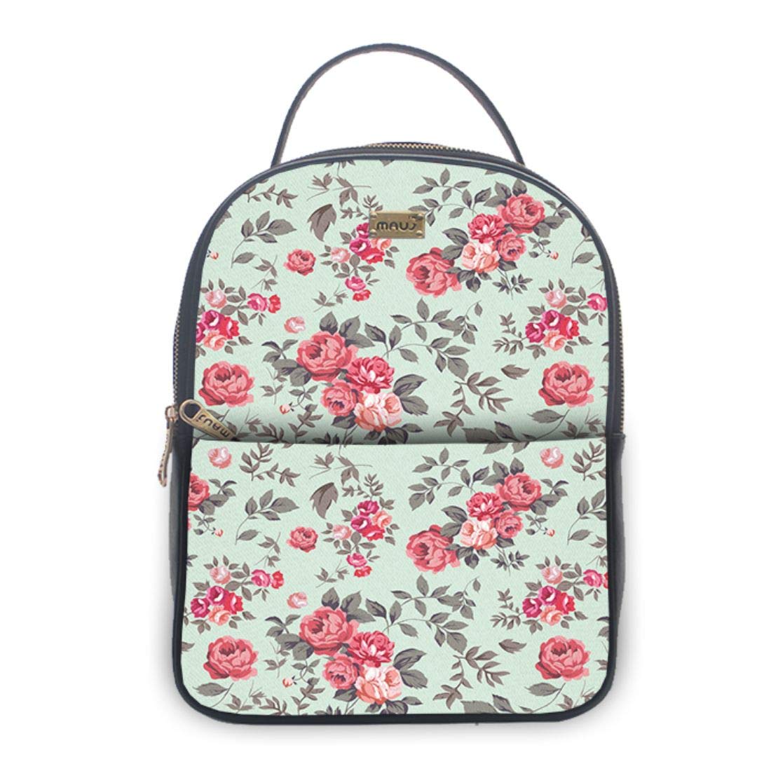 MAUJ Floral Rose pattern Design Chic Mini Backpack