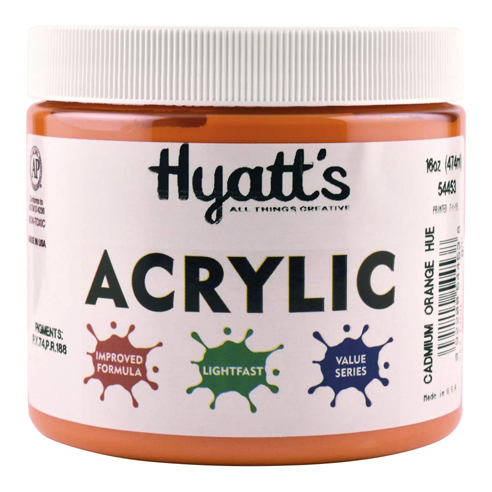 Hyatt's Acrylic 470ml Cadmium Orange by Hyatt's