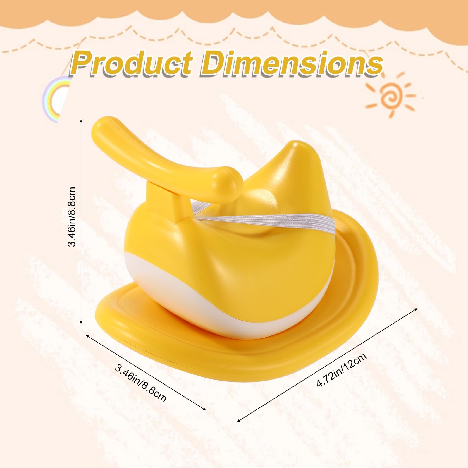 Rocking Banana Chair for Dolls Cute Bunny Doll Display Seat Banana Safety Seat Toys Style Desk Decor Accessories for Her Teens Home Office - Image 2