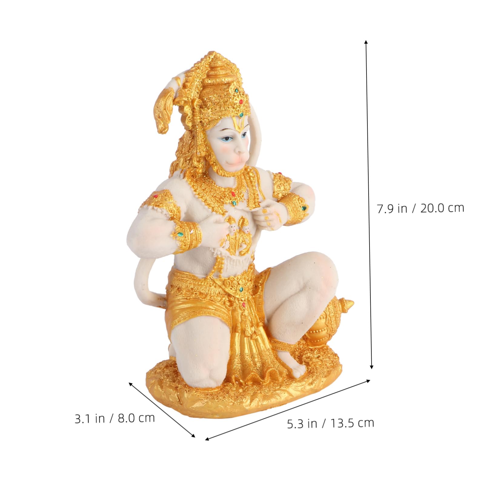 MAGICLULU 5St kniende Affenstatue wohnungseinrichtung wohnungsdeko sammlerstücke hausdeko Dekorative Skulptur Baba Dharma Anlage chinesische Statue Kunst Figur Buddha-Statue Harz Golden
