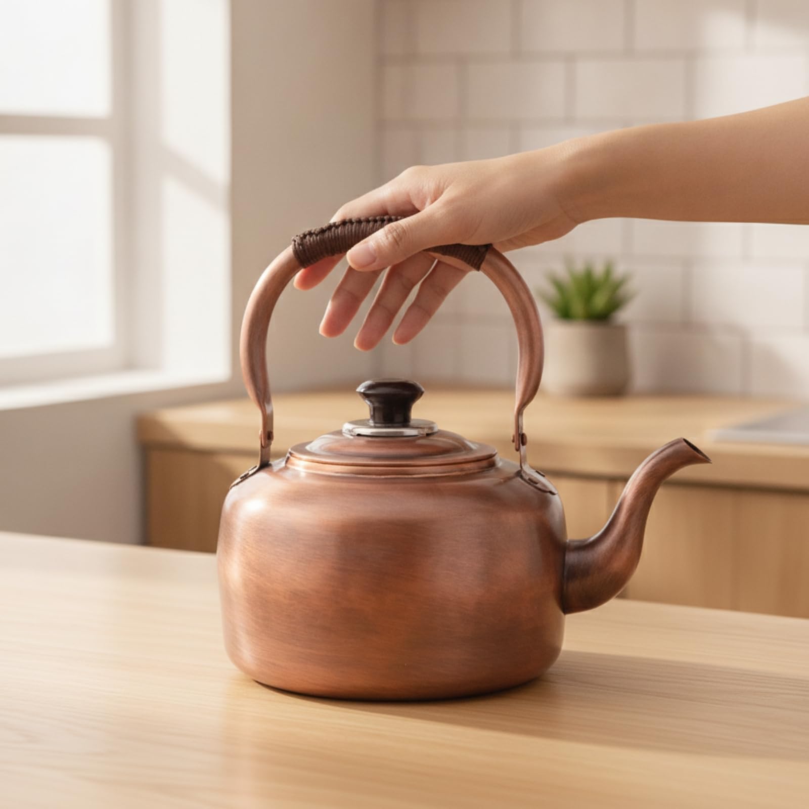 kowaku Billoire à Thé Haute Qualité Vaisselle | Bec Verseur Incurvé, Style Vintage Classique, 3L, Sifflement