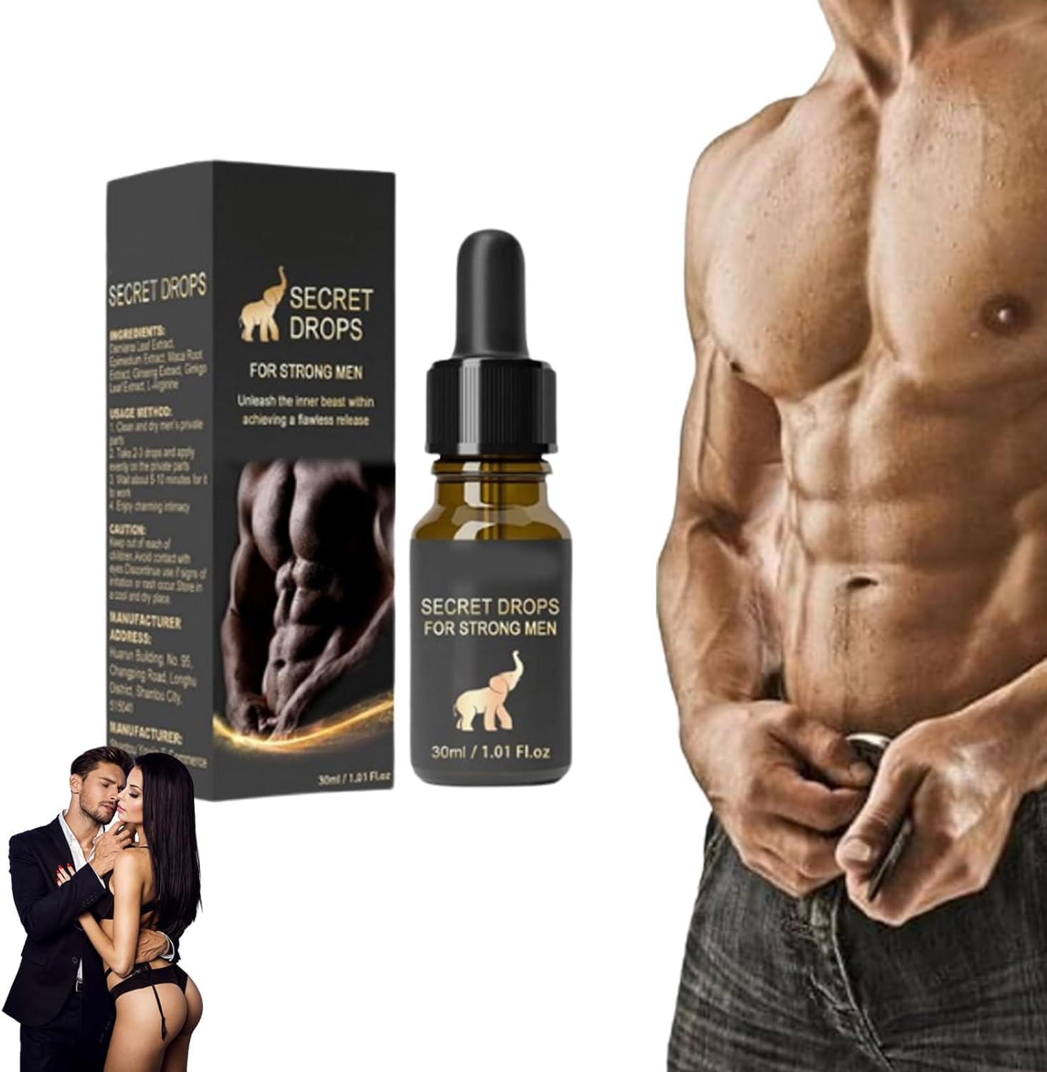 Secret Drop,Aafq Secret Drops for Strong Men,Enhanced Secret Drops,Secret Happy Drops,Pleasure Peak Oral Drops,Enhancing Sensitivity & Pleasur Boost Energy Levels (1 Pcs)