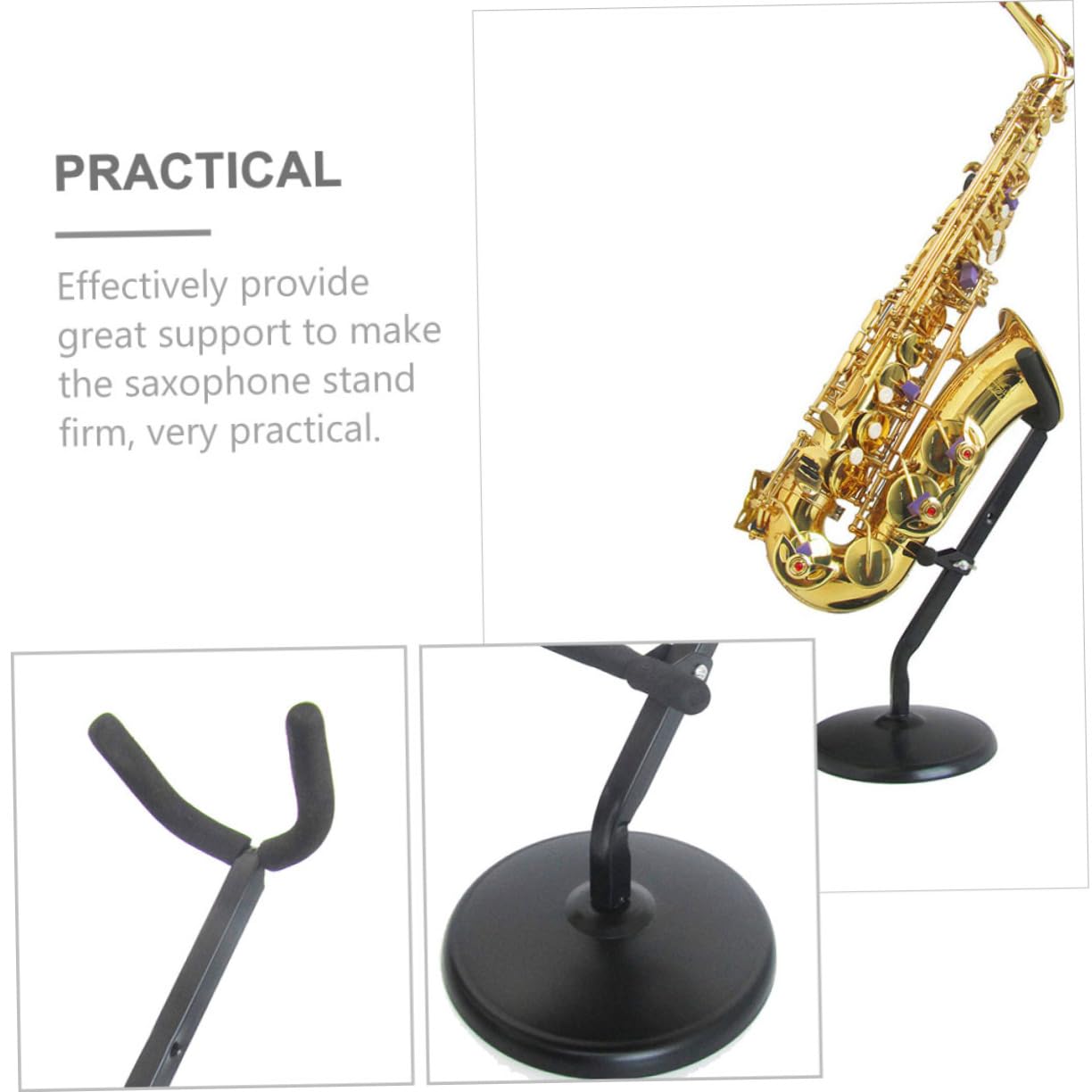 minkissy Saxophonständer aus Rutschfester Aufbewahrungsständer für Altsaxophon mit Weichem Schwamm für Zuhause Geschäft und Langlebiges Design für Vielseitige Nutzung