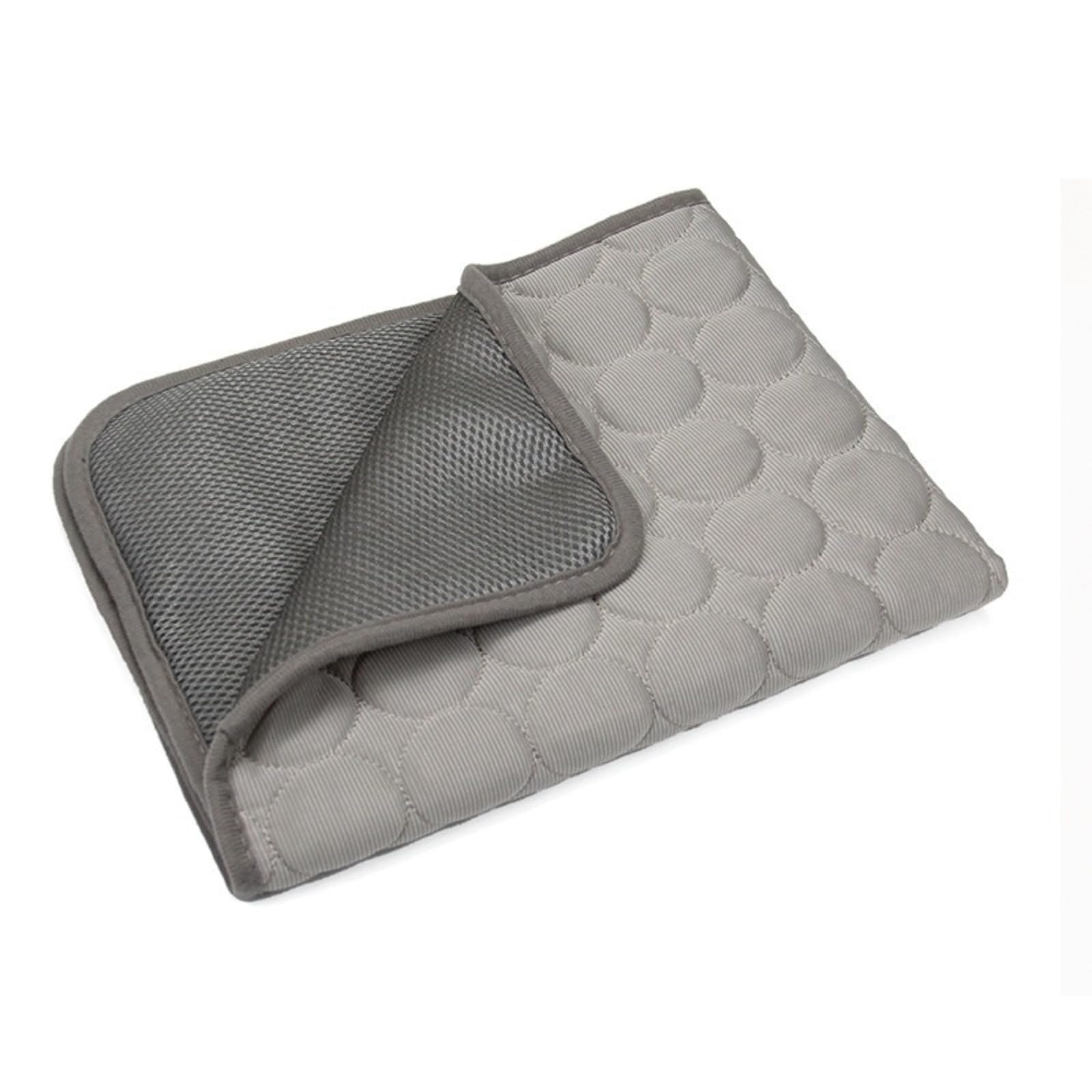 millionshare Pelsbarn Cooling Mat Cooling Dog Mat, Portable Pet Cooling Pad for Hot Weather, Large Cool Mat for Home, Travel & Crate (Grey,XXL-150X100)