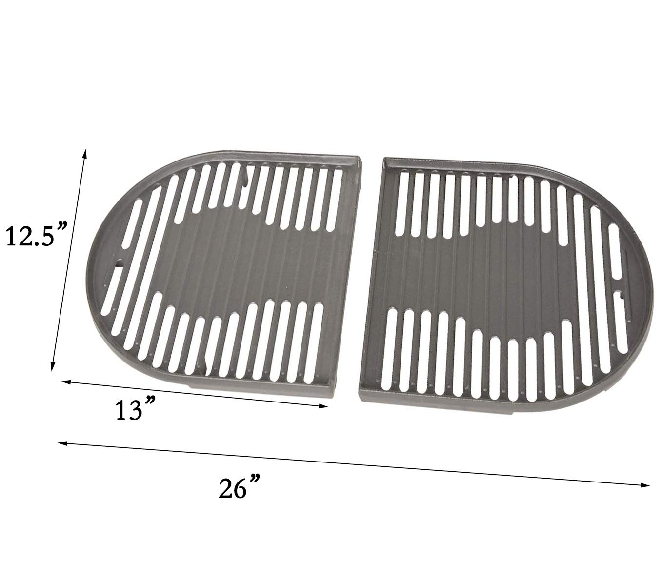 Dongftai CN94N (2-Pack) Cast Iron Grill Cooking Grates Replacement for Coleman Roadtrip Grills LX LXE LXX