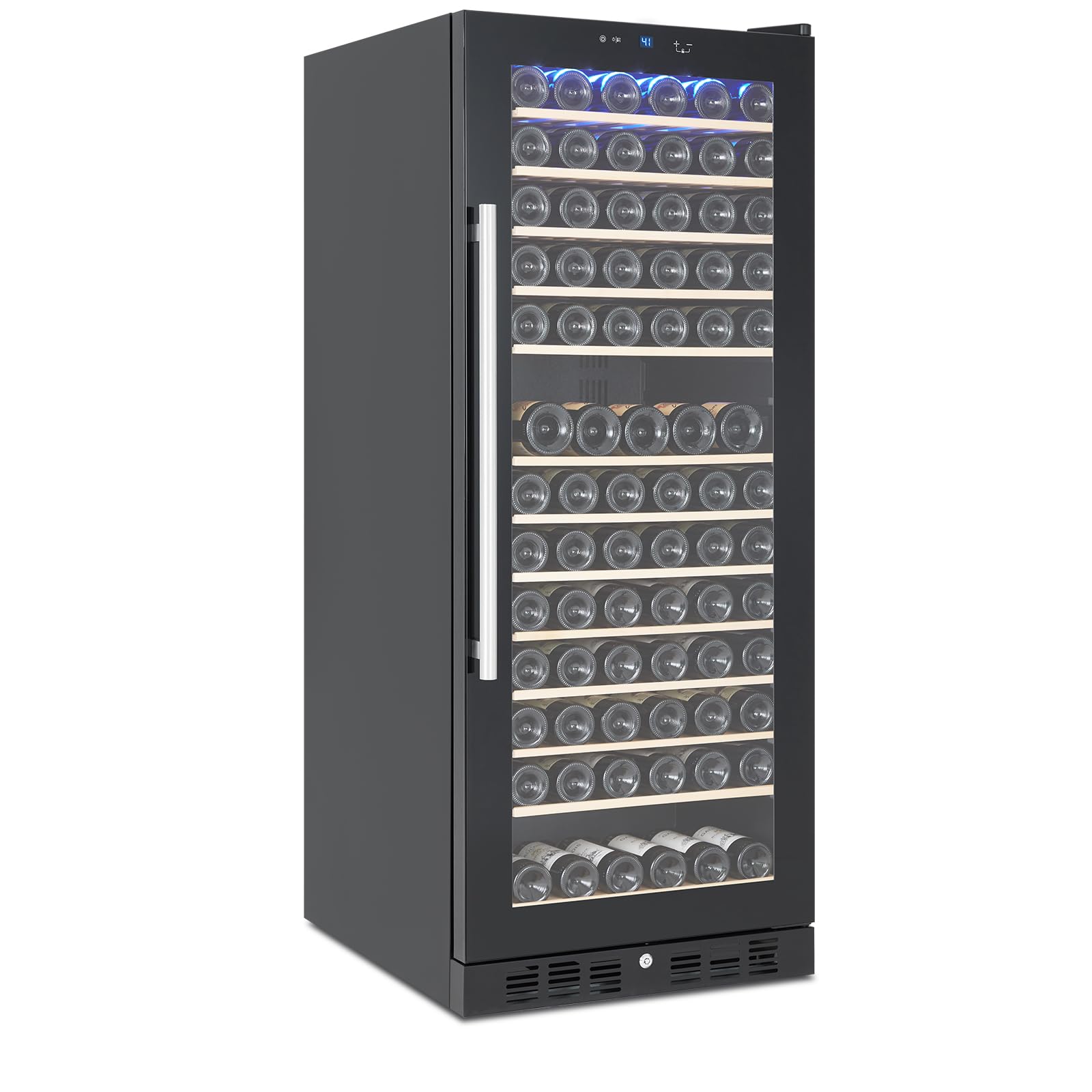 Garvee Wine and Beverage Refrigerator Wine Cooler Black