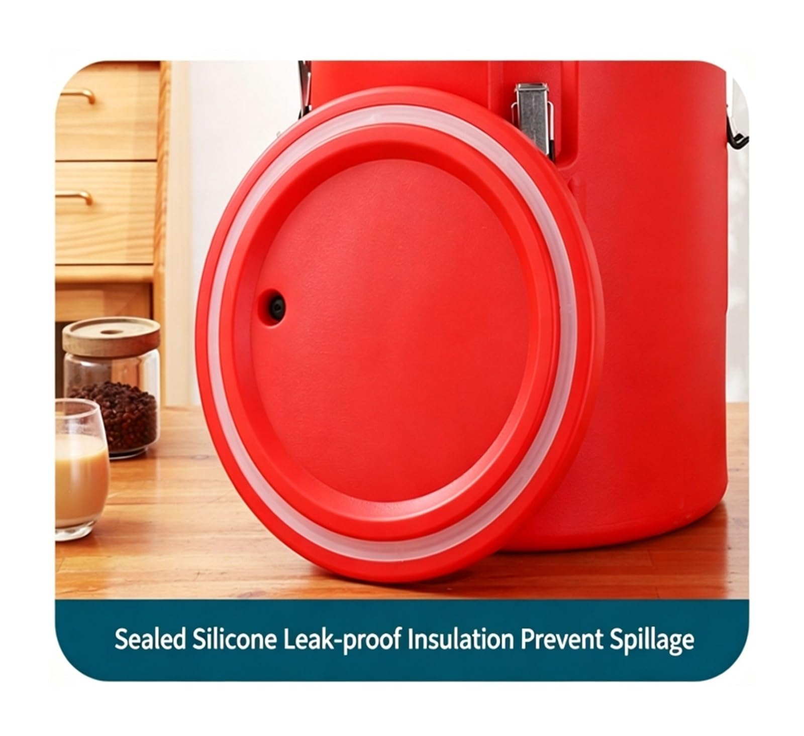 Récipient à Soupe Isotherme Grand Acier Inoxydable Seau a glacon | Réchauffeur de nourriture chaude et froide à seau isolé, for restaurant
