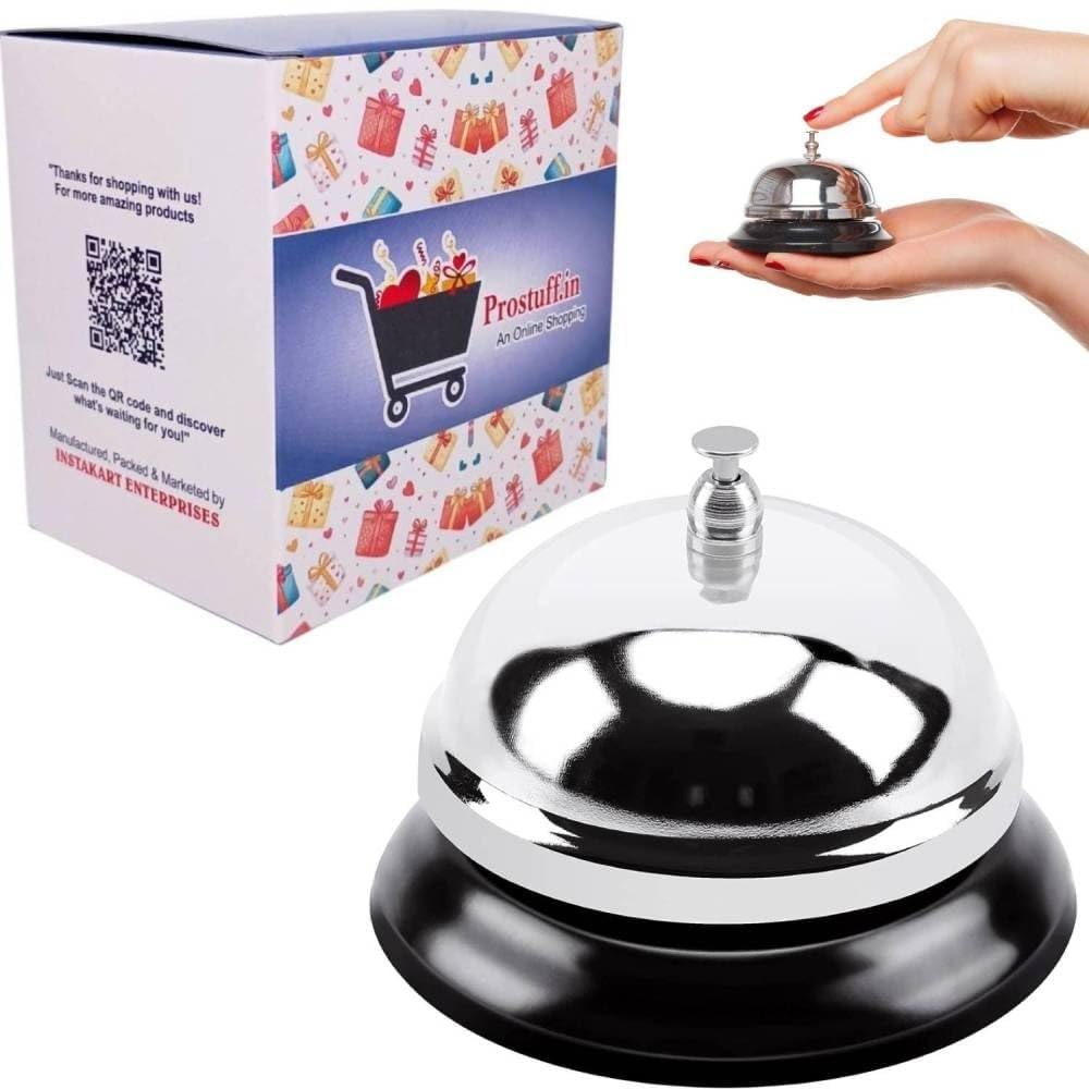 Call Bell - Classic Service Bell for Desk, Counter, or Reception, Round Stainless Steel, Corrosion-Resistant, for Home, Office, School, Heavy duty Manual Press Bell, 5.8 cm (Silver) 1Pcs.-picture-10